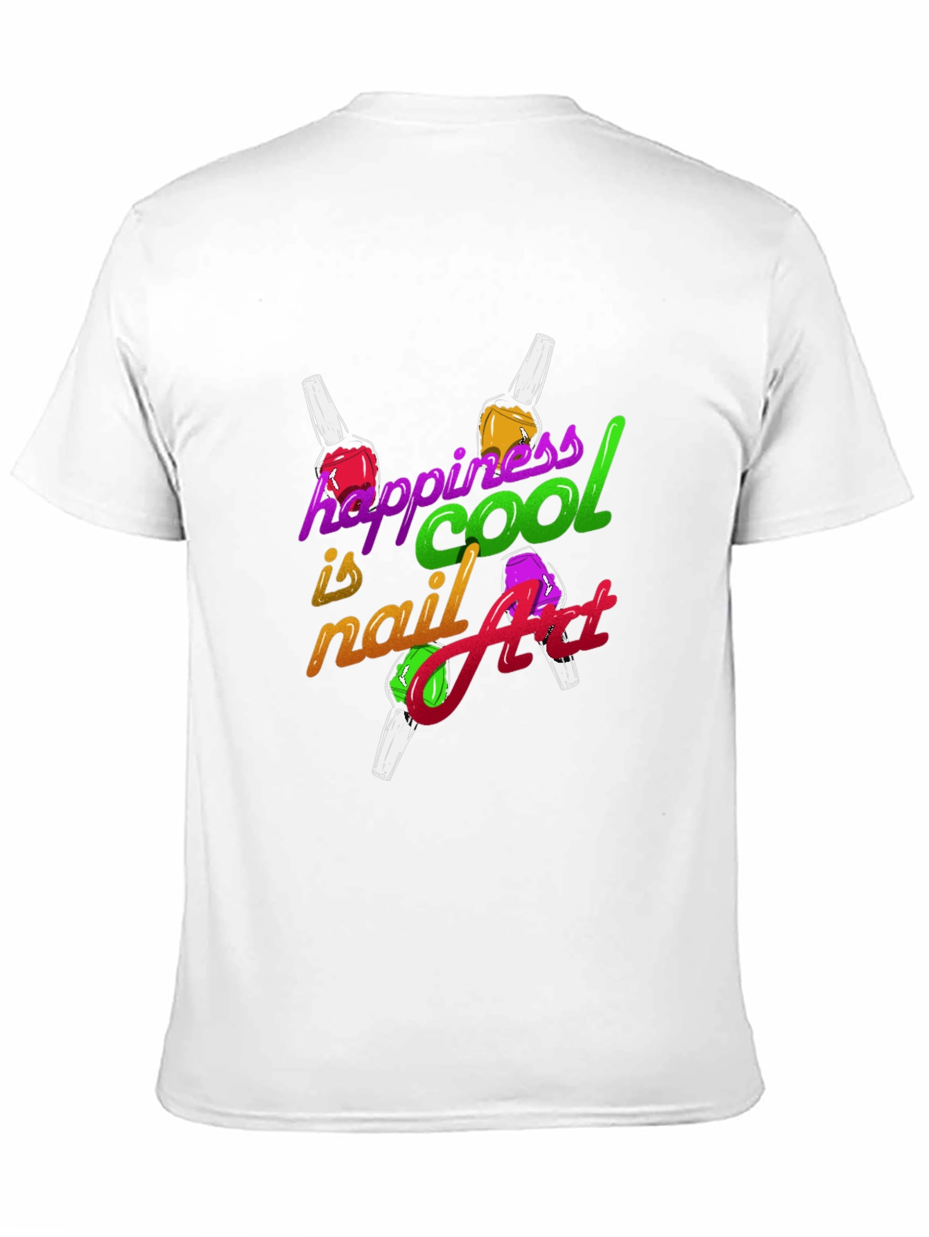 Black Happiness is Cool Nail Art T-Shirt - Trendy Graphic Tee view 11