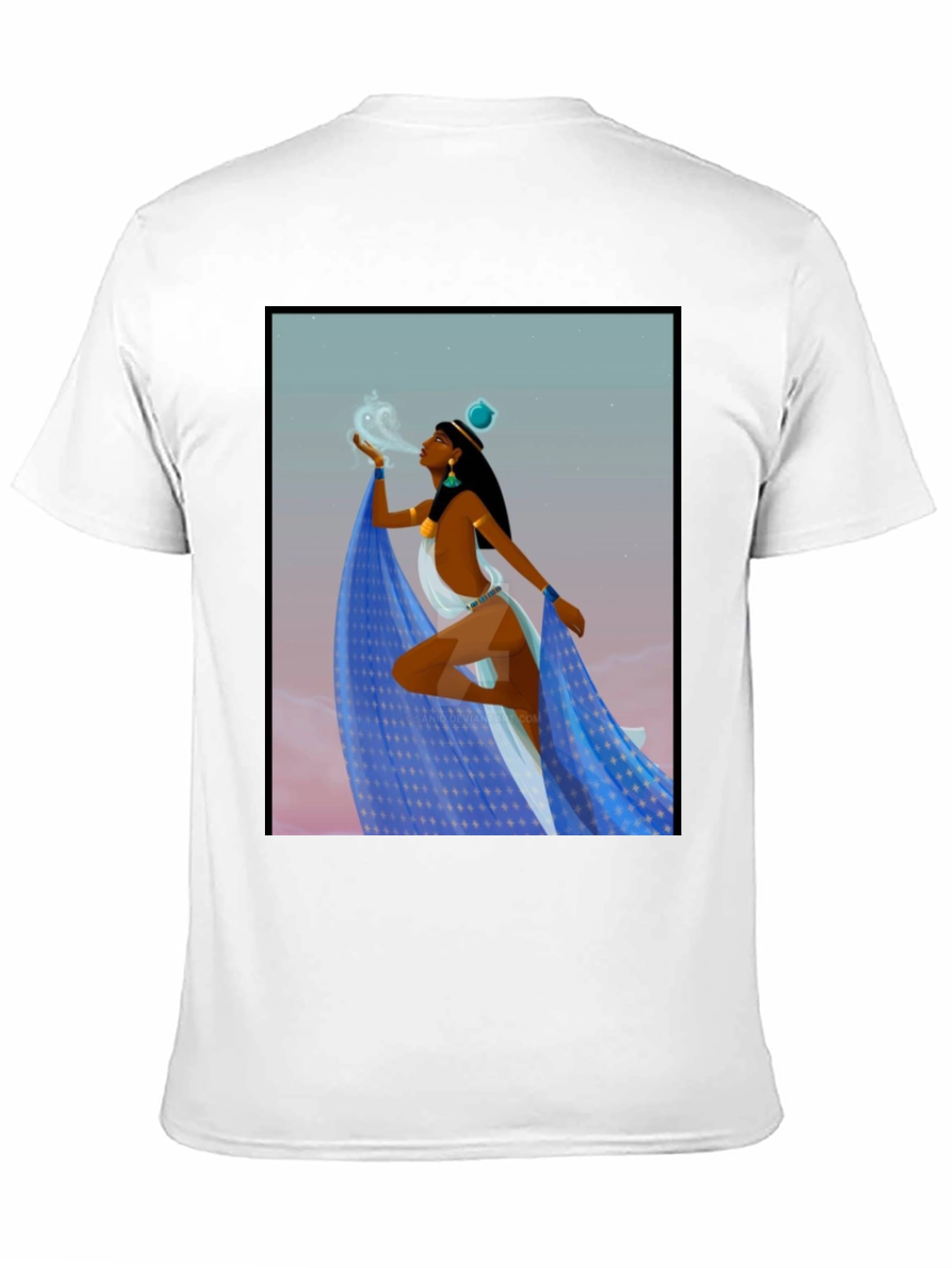 Black Egyptian Woman Design Black T-Shirt view 11