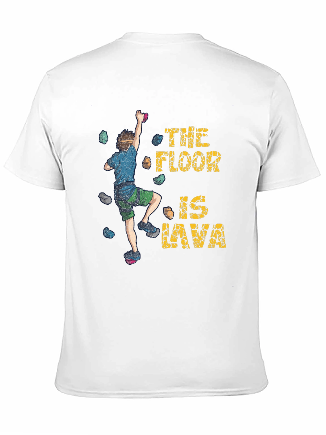 Black The Floor is Lava Climbing T-Shirt view 11