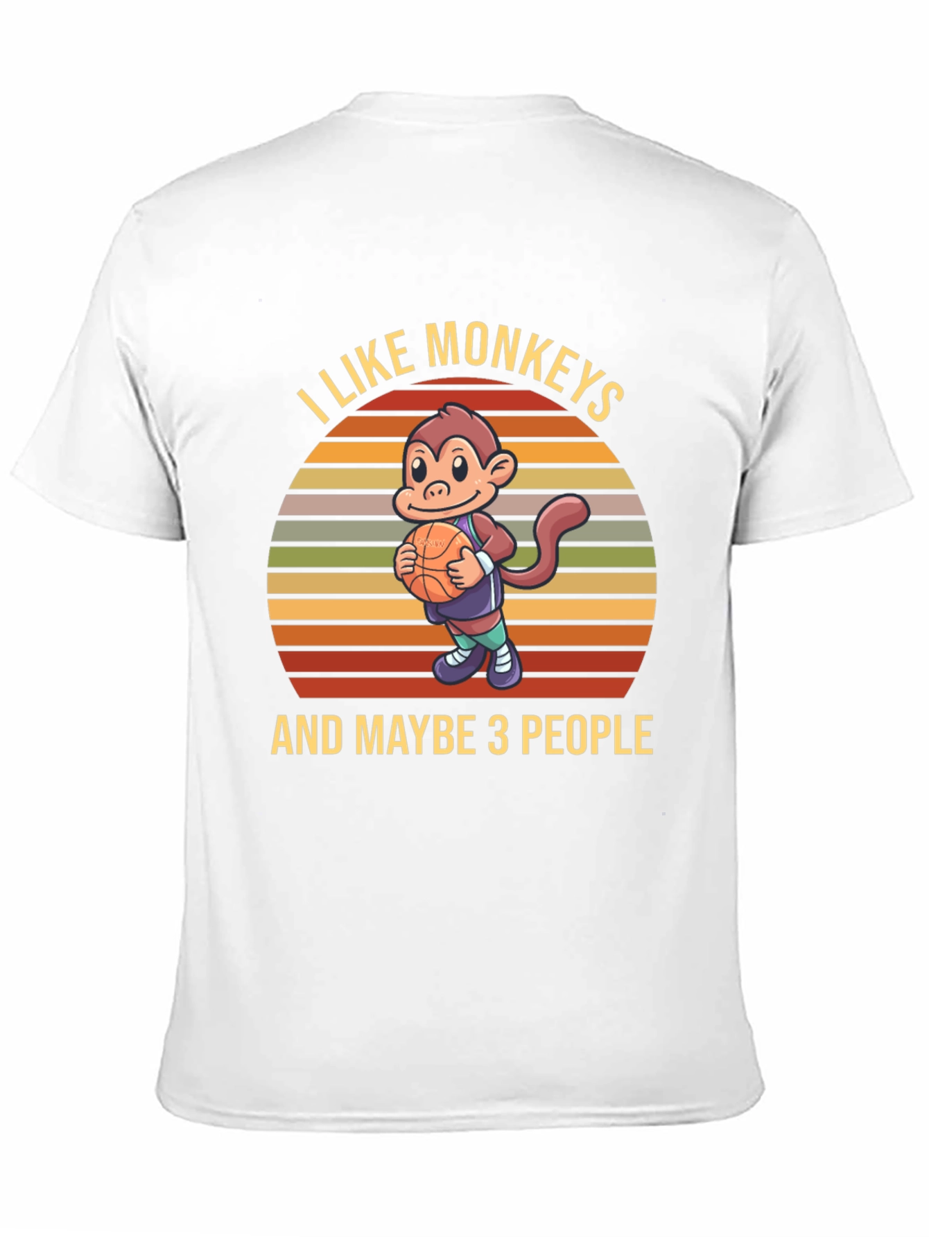 Black I Like Monkeys T-Shirt view 11