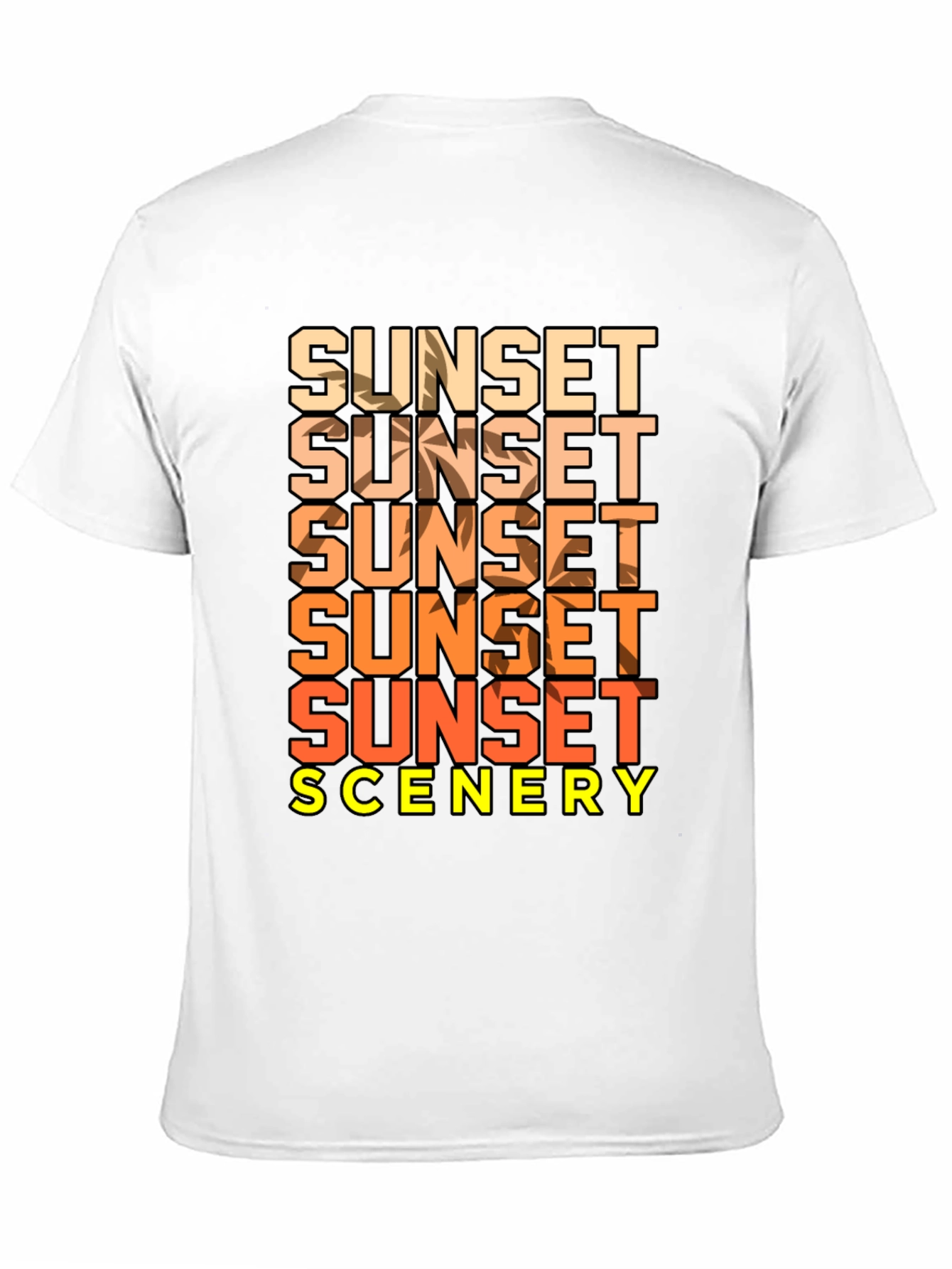 Black Sunset Scenery Graphic T-Shirt - Black view 11