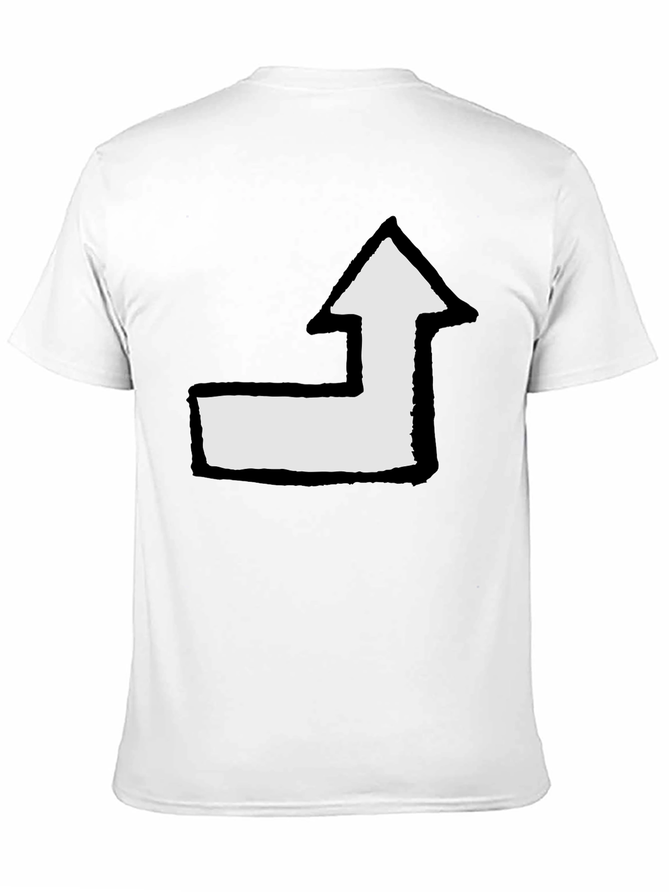 Black Arrow Graphic Tee - Black Cotton Casual T-Shirt view 11