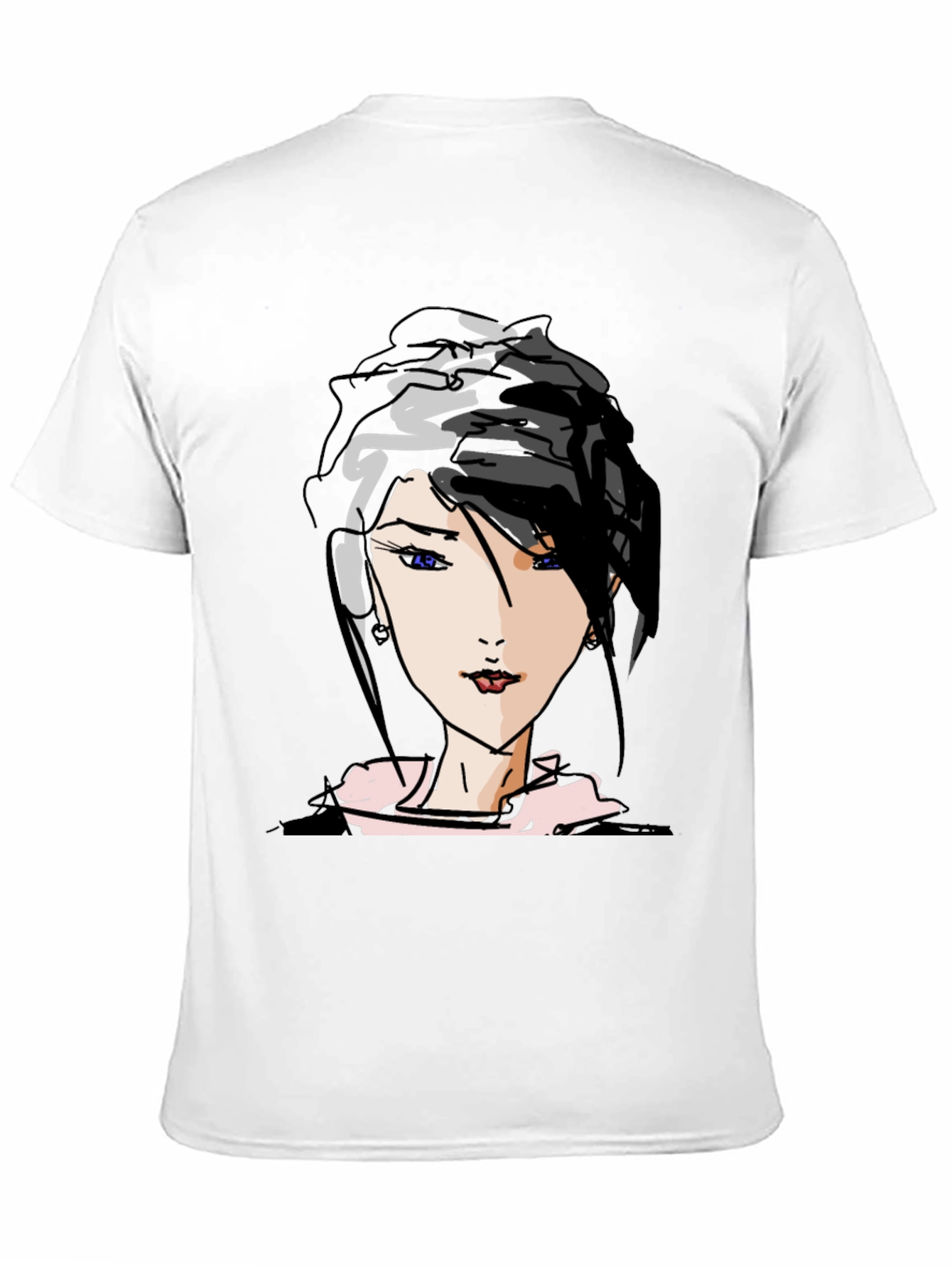 Black Anime Girl Graphic Tee - Trendy Black T-Shirt view 11