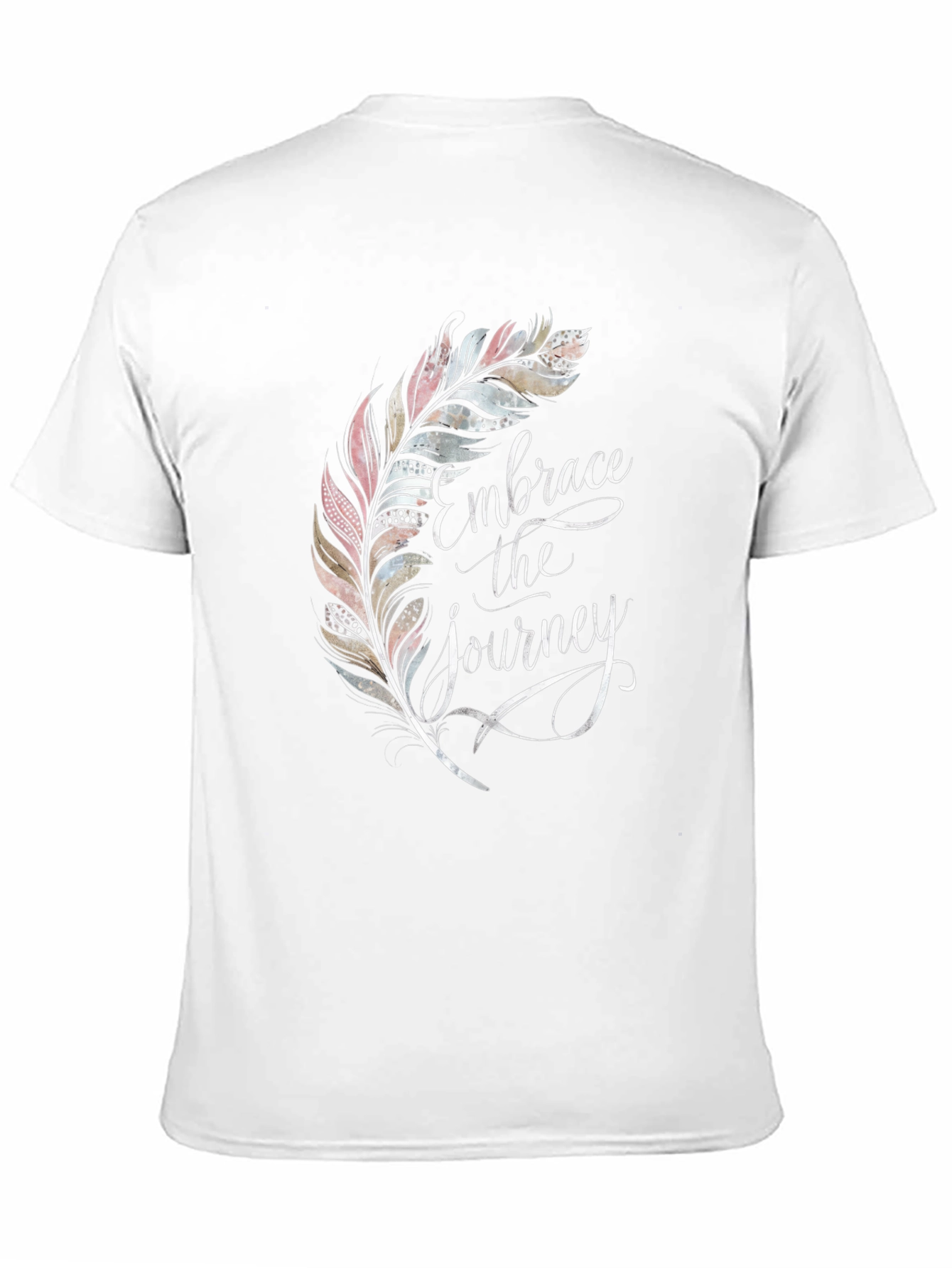 Embrace the Journey Feather Graphic T-Shirt - 11