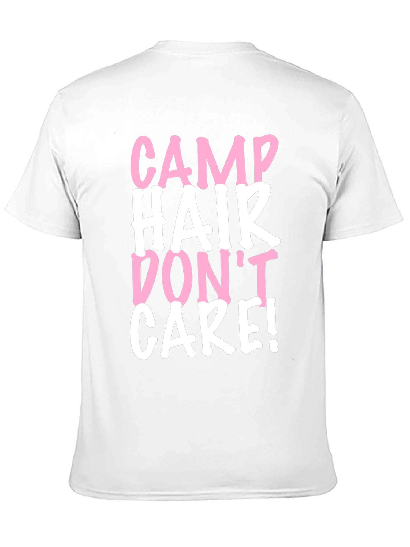 Black Camp Hair Don't Care Black Cotton Tee view 11