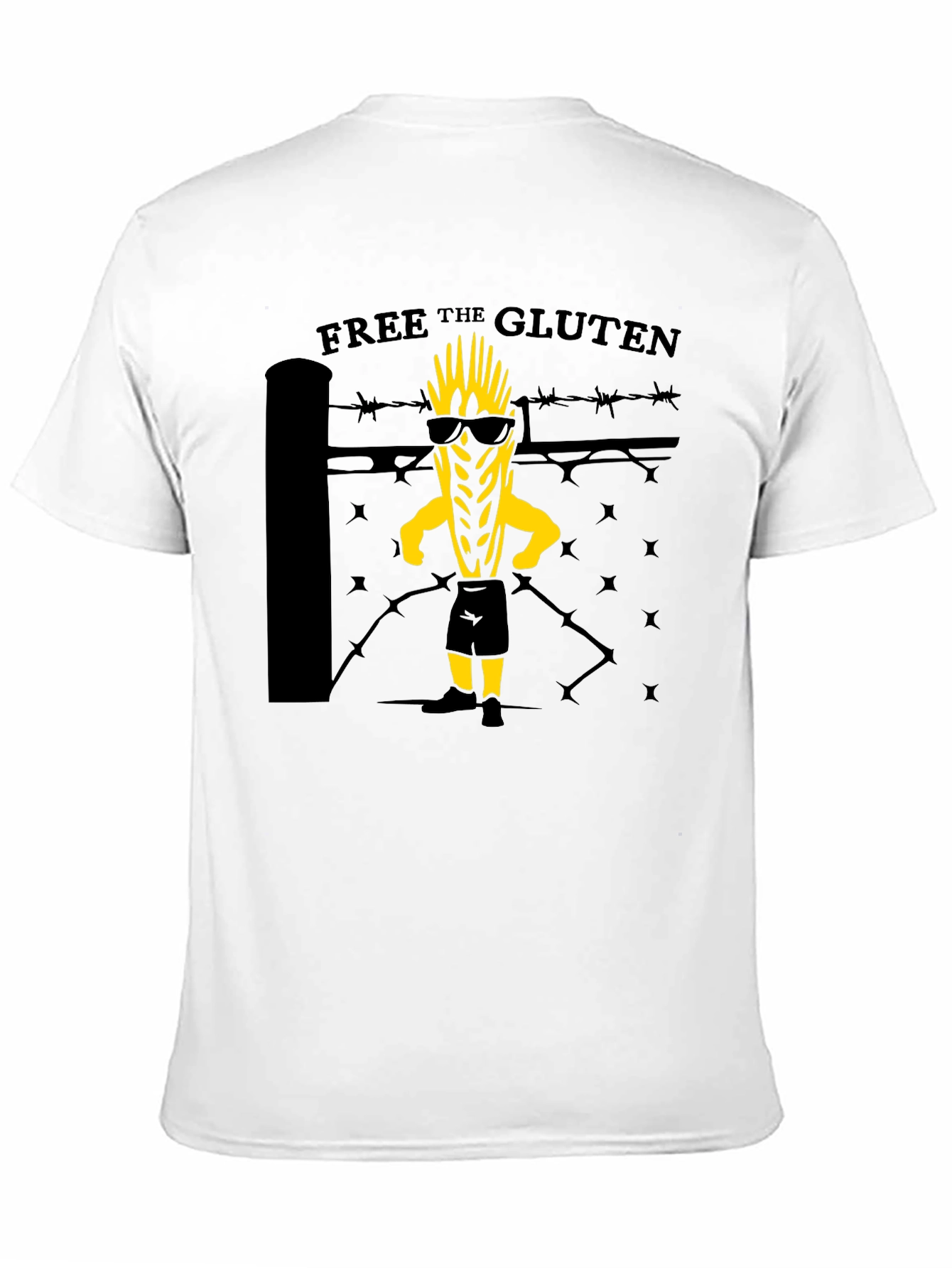Black Free the Gluten Graphic T-Shirt view 11