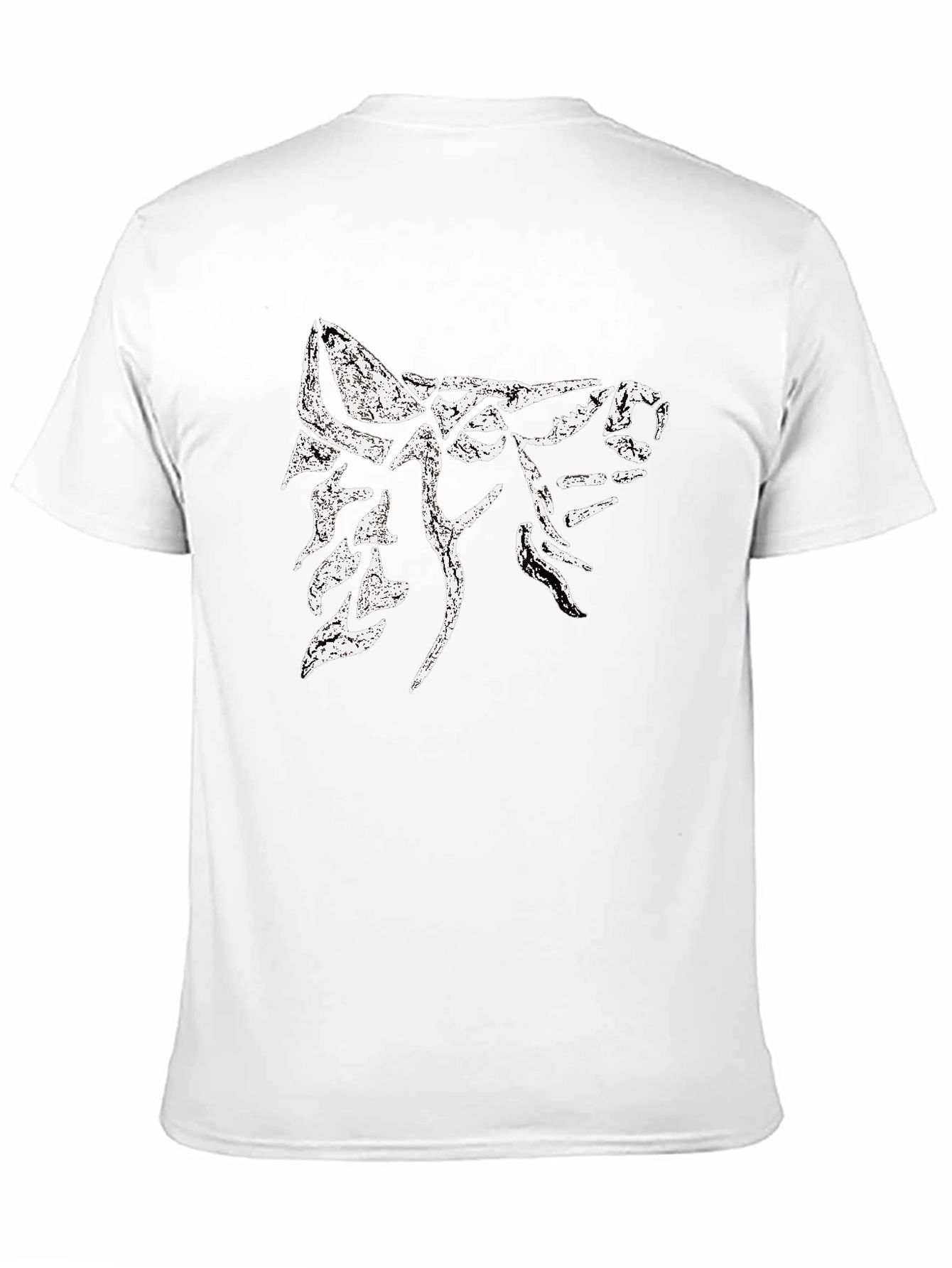 Black Wolf Graphic Print Black T-Shirt view 11