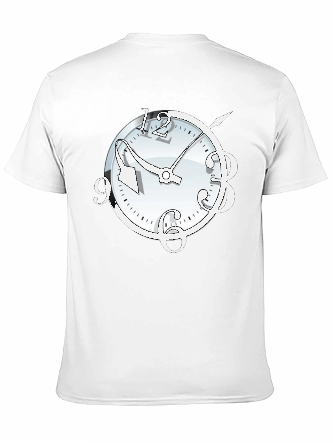 Black Surrealist Clock Graphic T-Shirt - Time Bender view 11