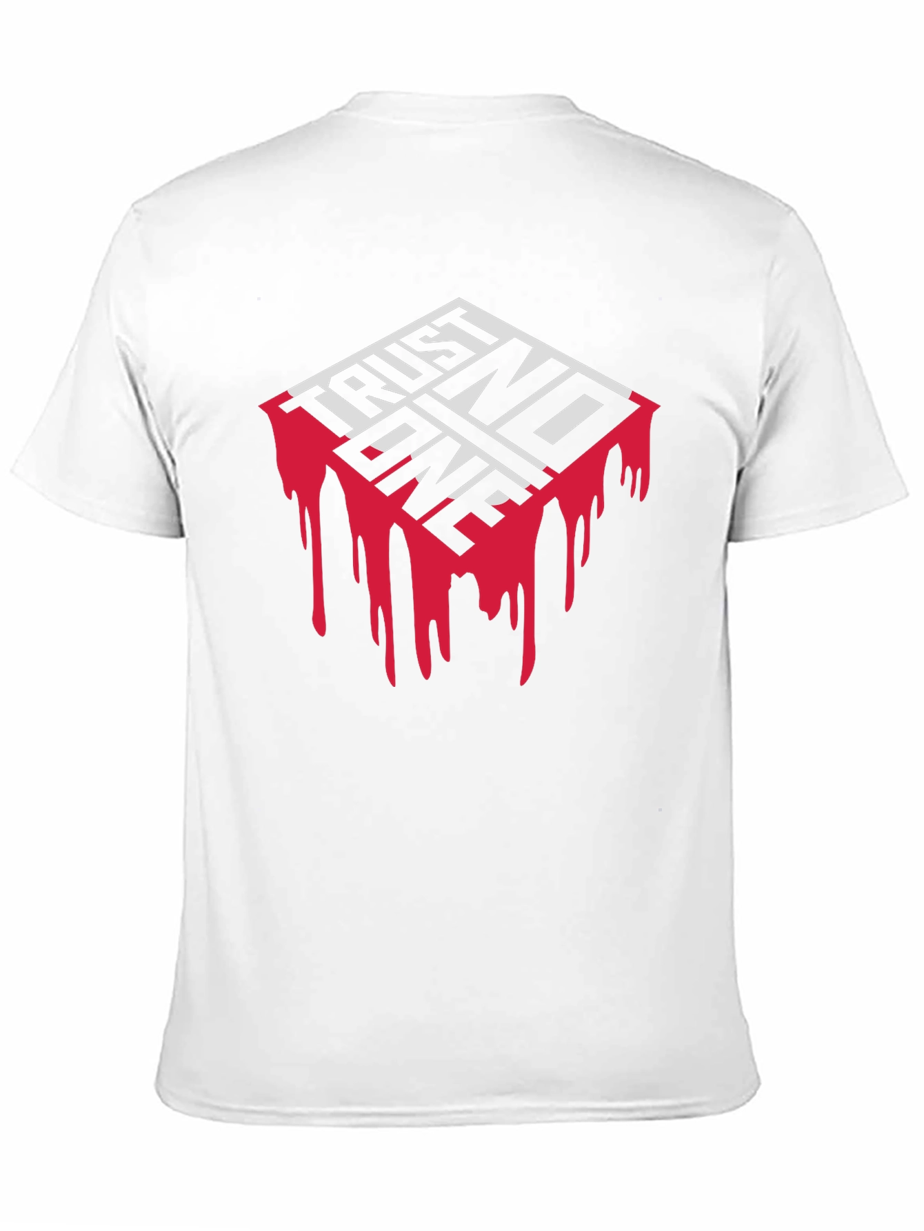 Black Trust No One Graphic Print Black T-Shirt view 11