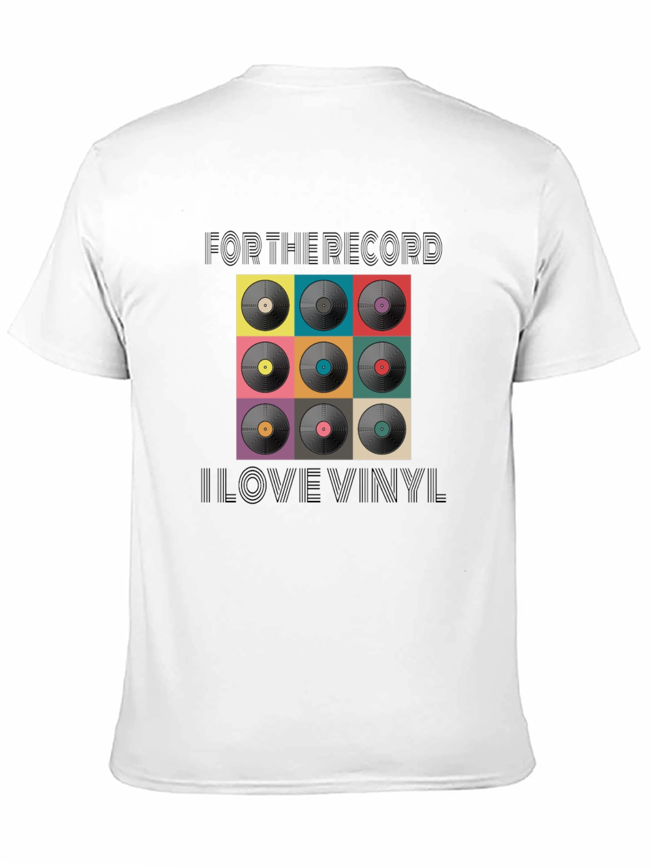 Black For the Record I Love Vinyl Black T-Shirt view 11