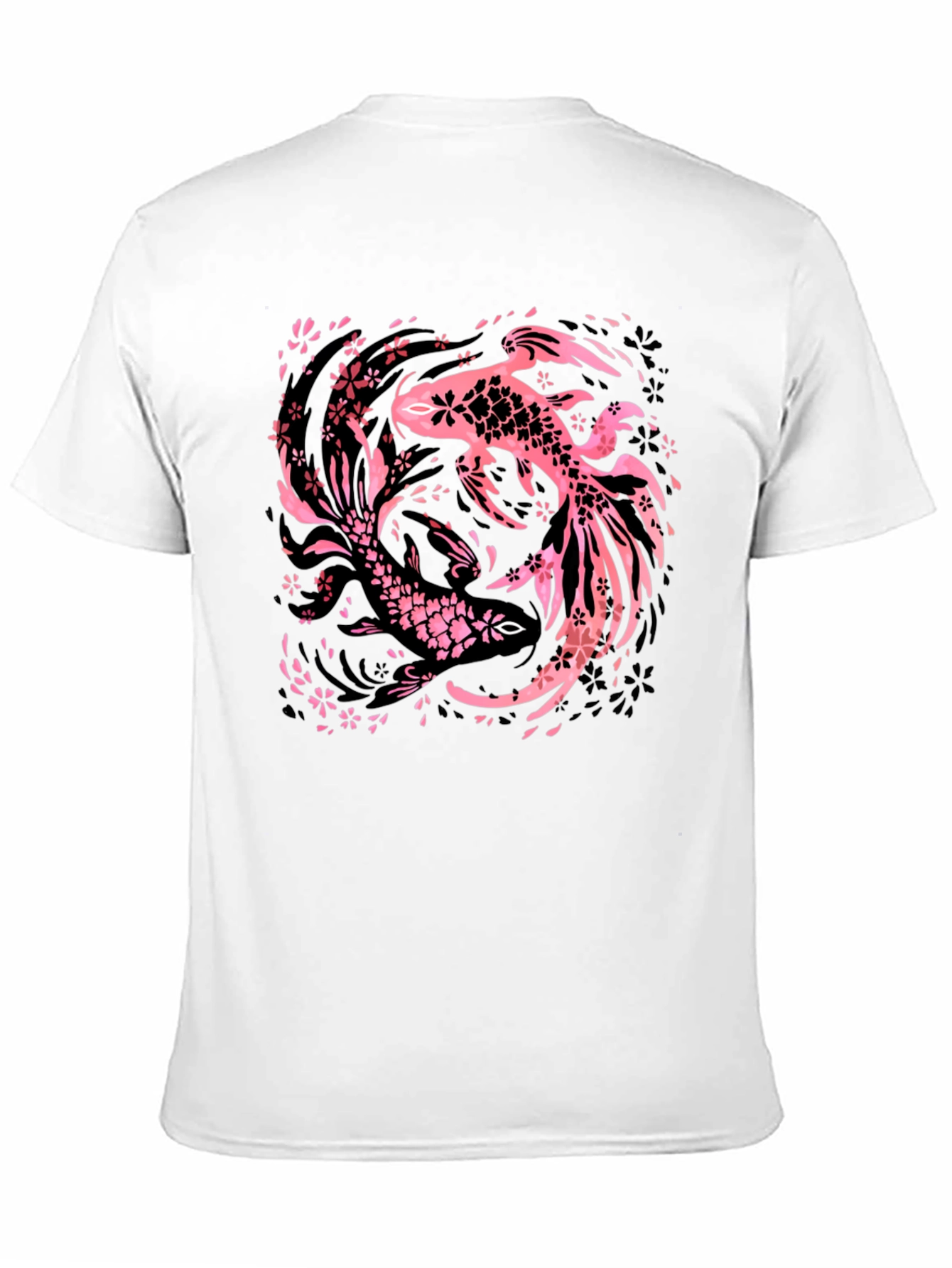 Black Koi Fish Graphic Tee - Black view 11