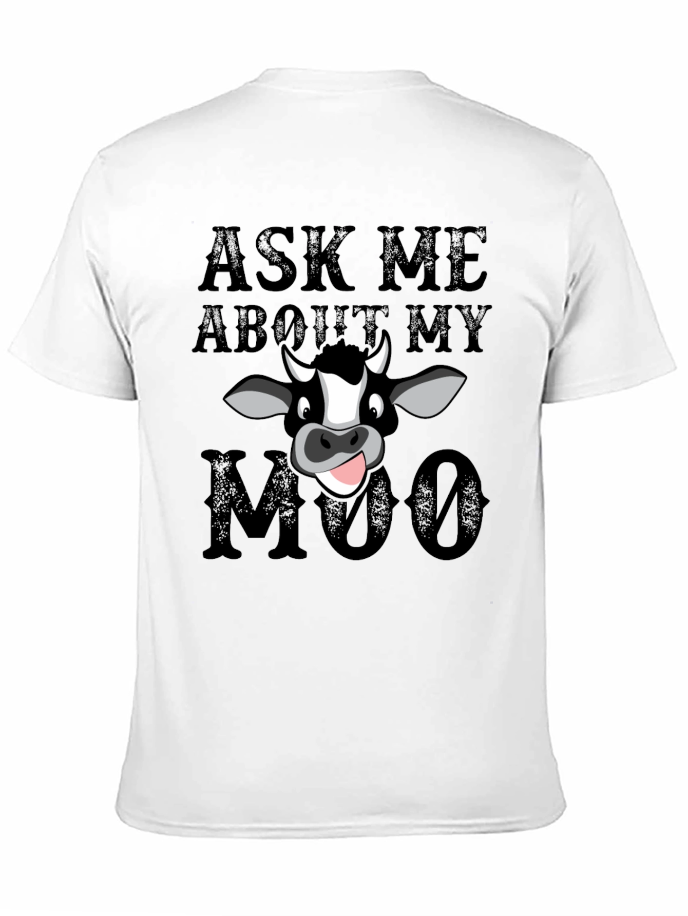 Black Ask Me About My Moo T-Shirt view 11