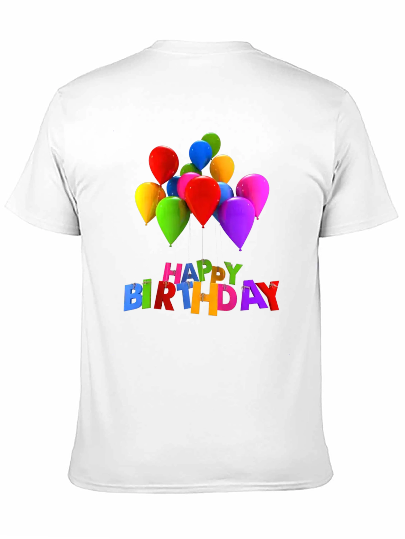 Black Happy Birthday Balloons Graphic Tee - Black view 11