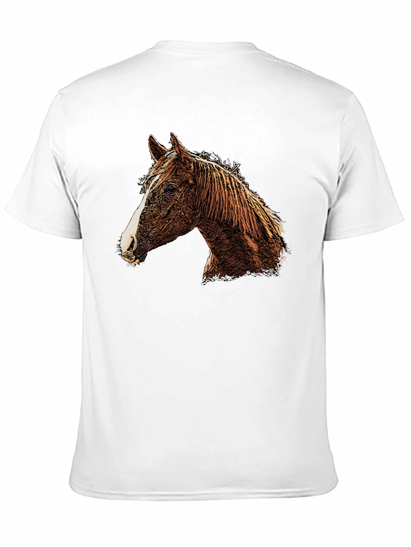 Black Horse Graphic Print Crew Neck T-Shirt view 11