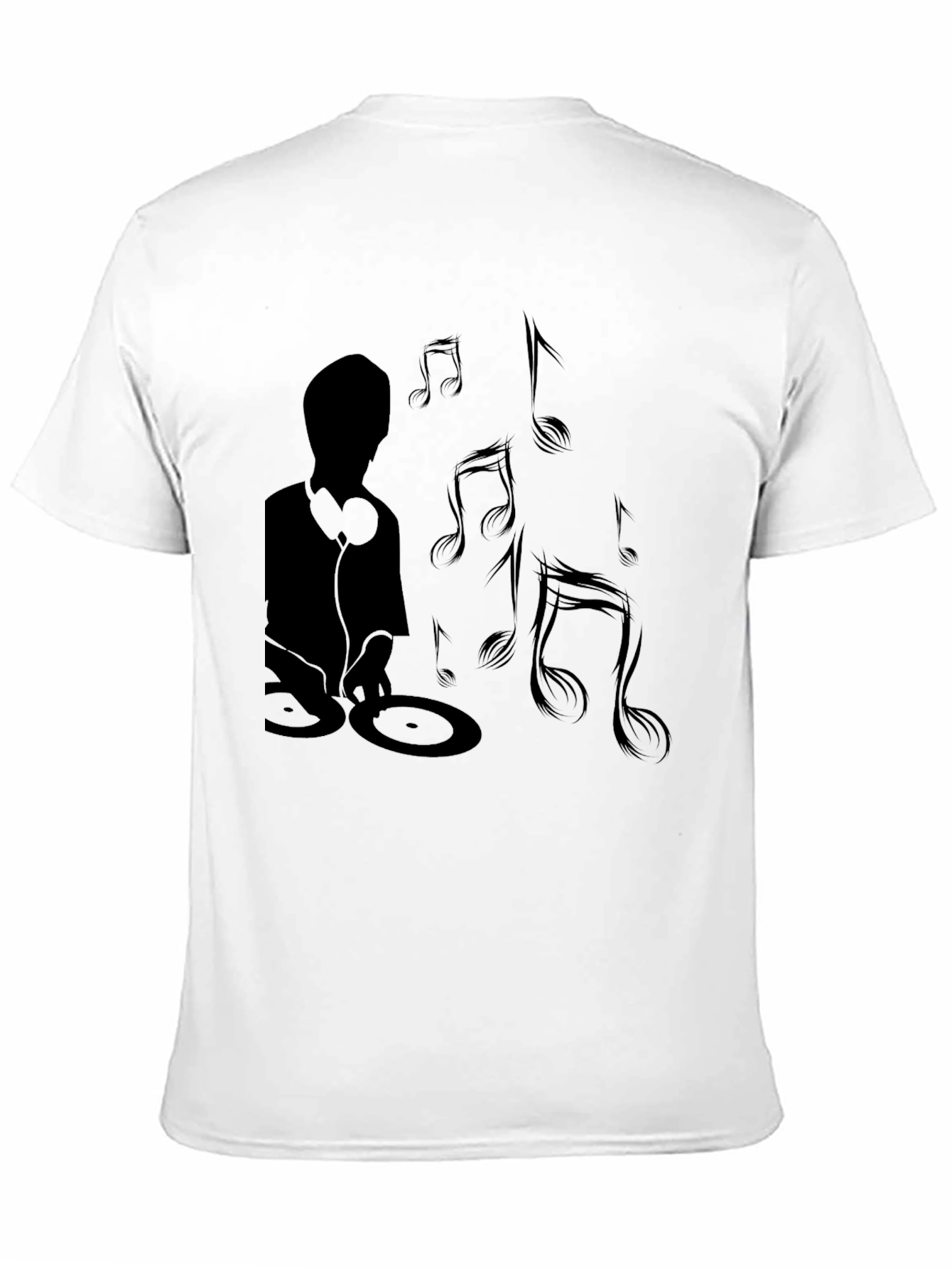 Black DJ Music Graphic Tee - Black Cotton Shirt view 11