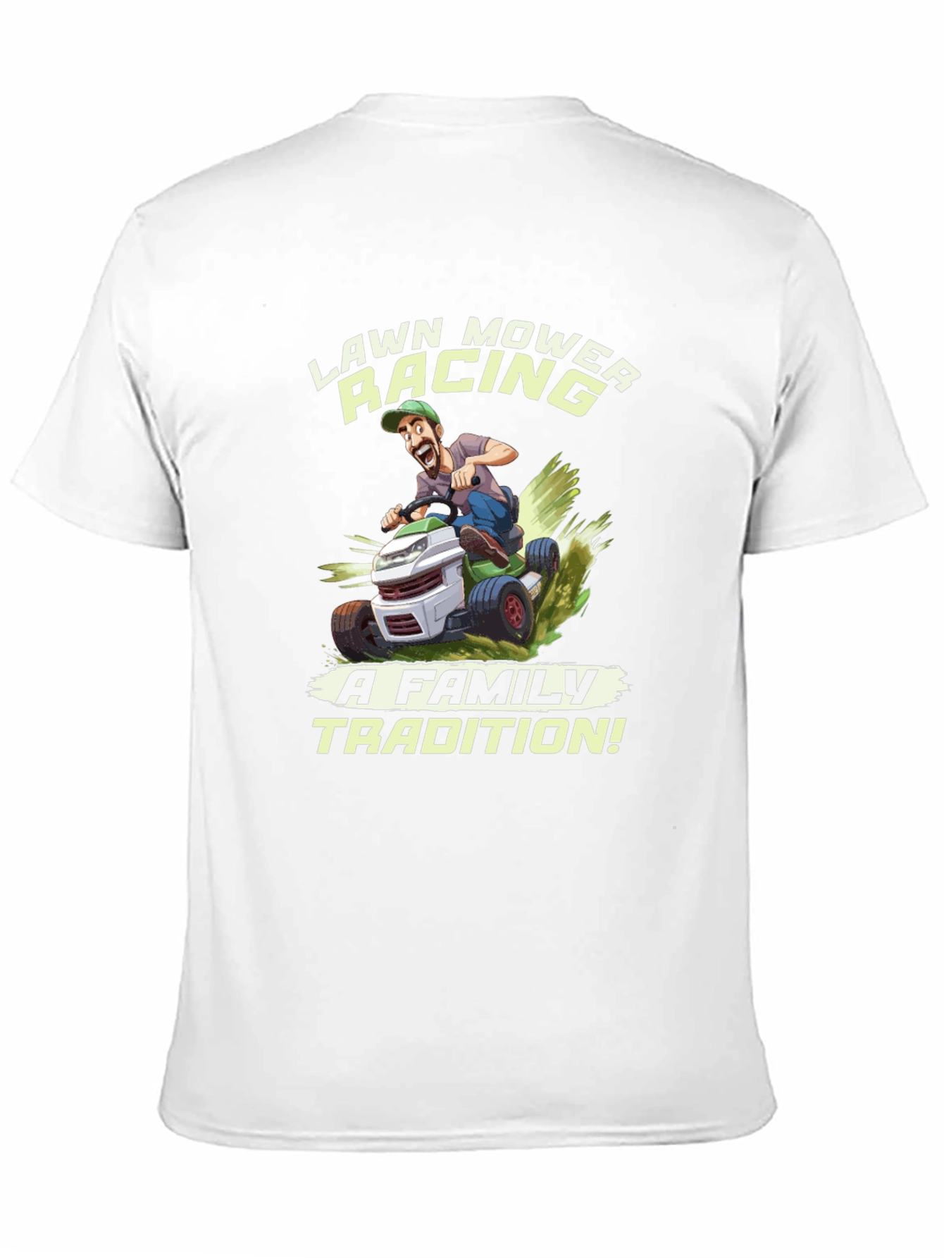 Black Lawn Mower Racing T-Shirt - Family Tradition Tee view 11