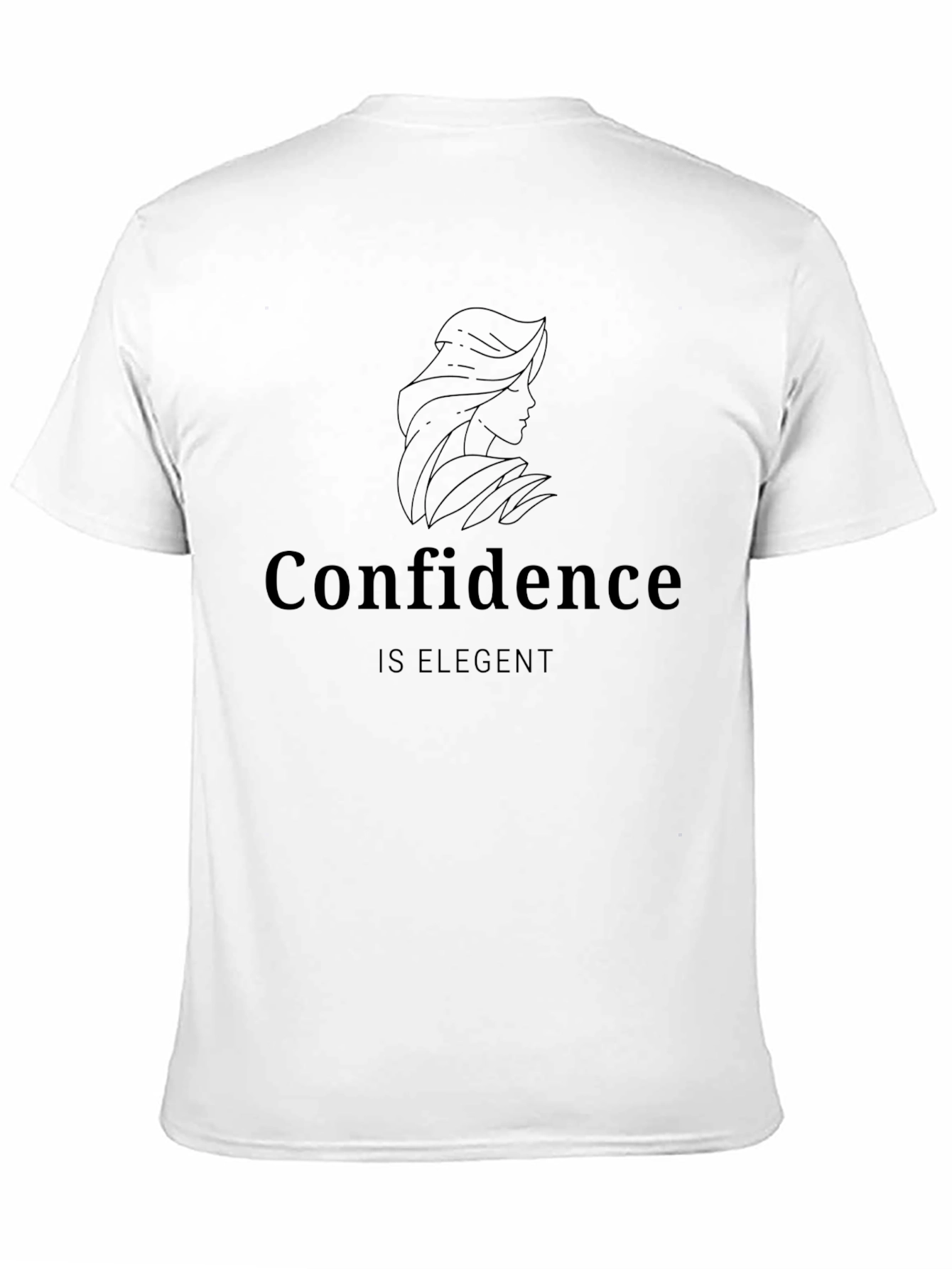 Confidence Is Elegant Black T-Shirt - 11