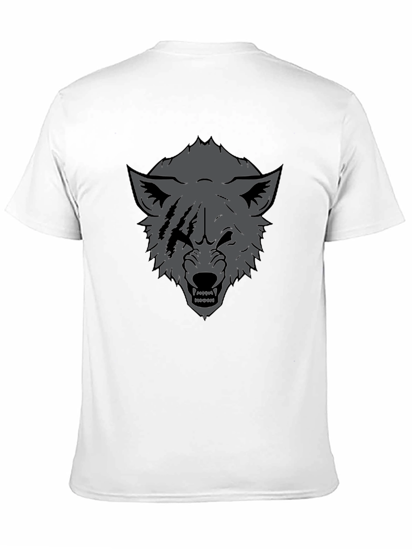 Black Men's Black Wolf Graphic Tee - Fierce Design view 11