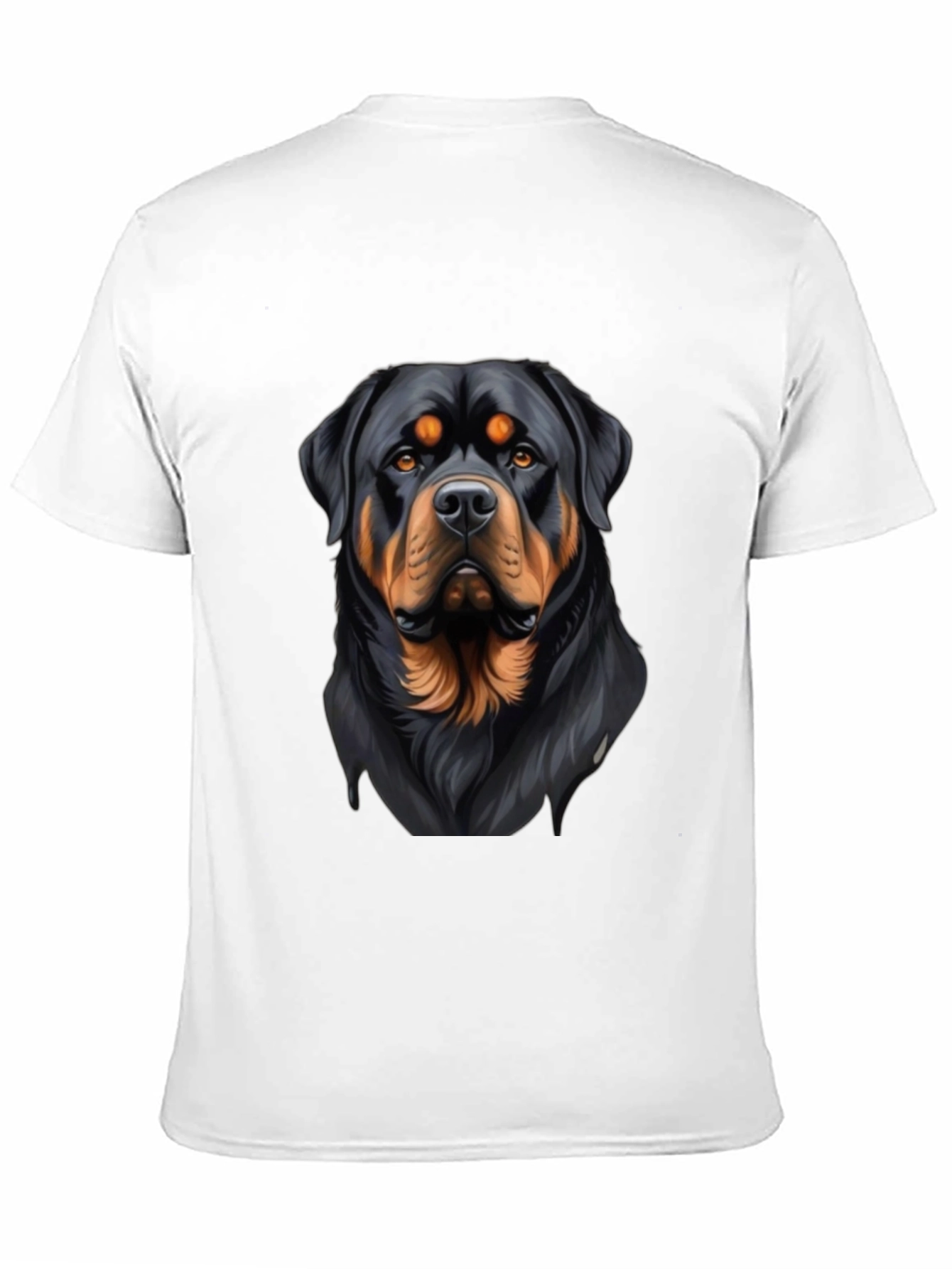 Black Rottweiler Graphic Print Black T-Shirt view 11