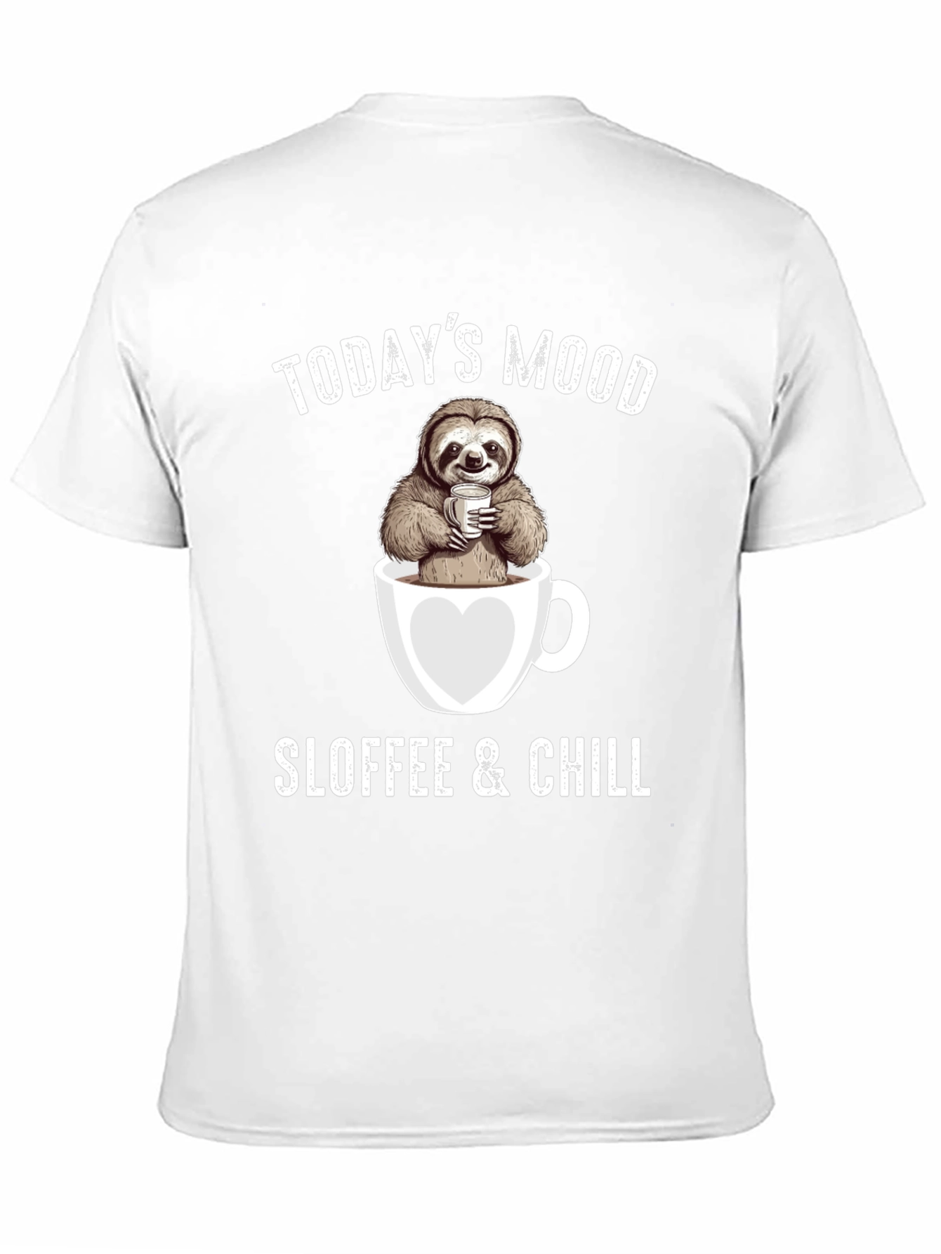 Black Sloffee & Chill Sloth Coffee Lover T-Shirt view 11