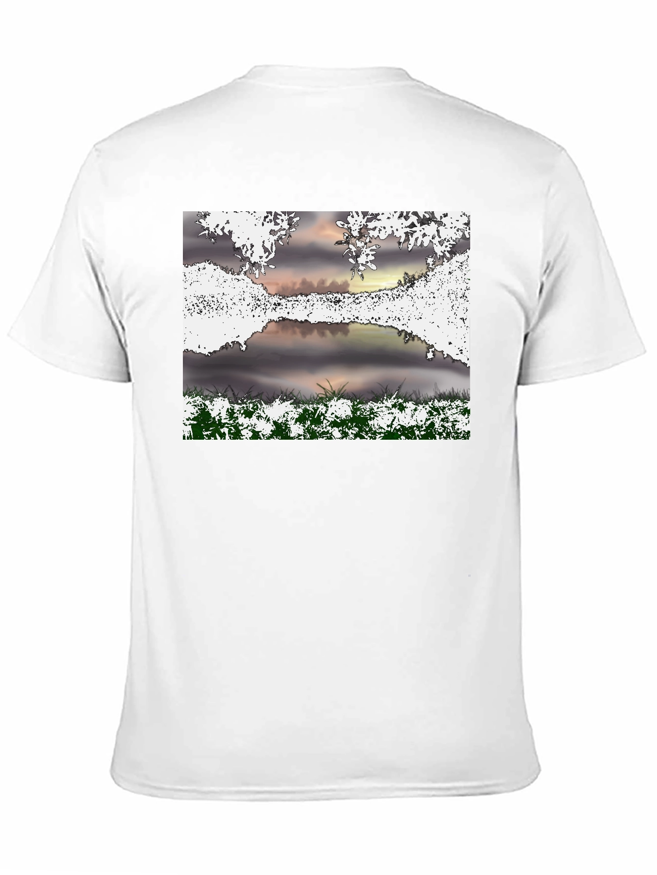 Black Nature Scene Graphic T-Shirt view 11