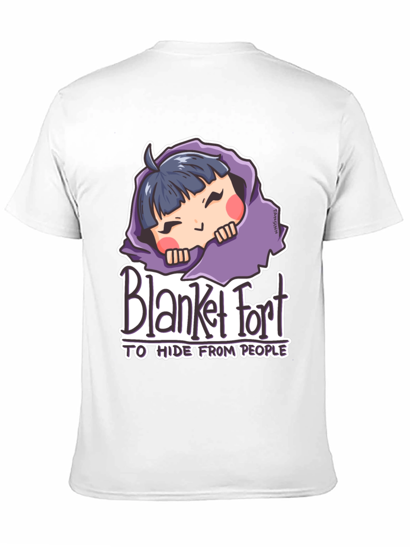 Black Blanket Fort T-Shirt: Hide From People Comfortably view 11