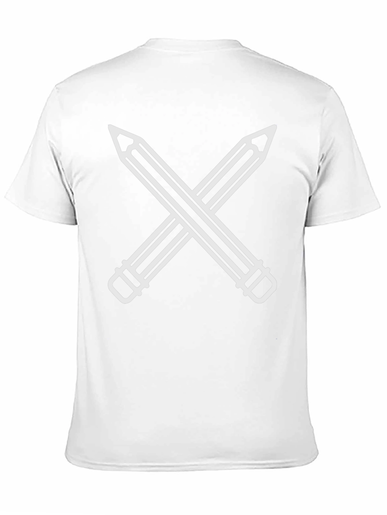 Black Pencil Cross Graphic Tee - Black Unisex T-Shirt view 11