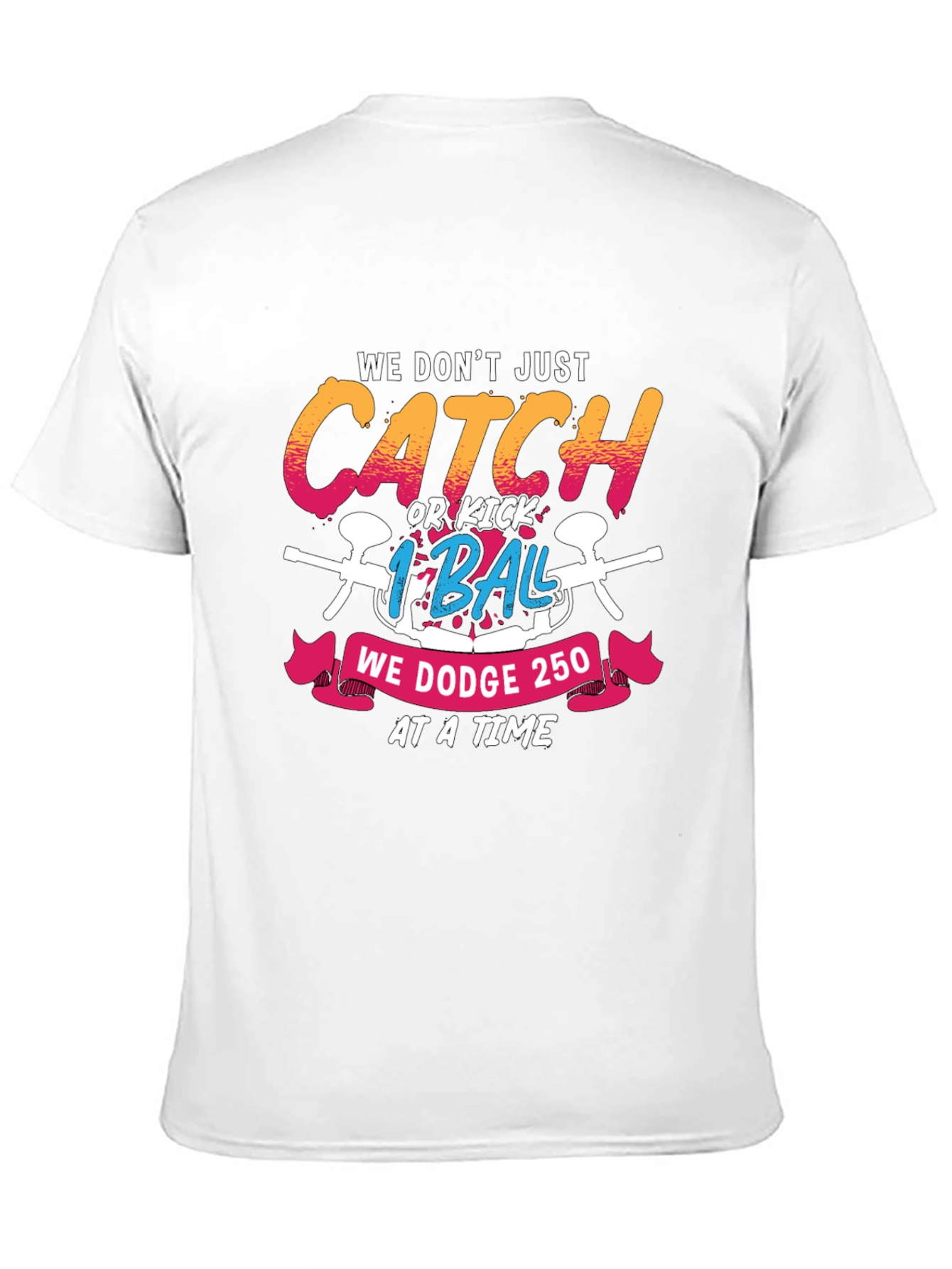 Black Paintball Dodgeball T-Shirt - Funny Graphic Tee view 11