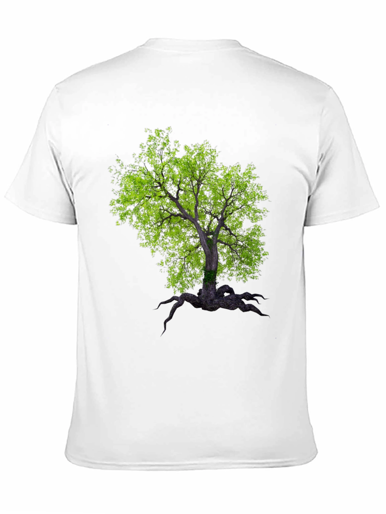 Black Arboreal Print Black T-Shirt view 11