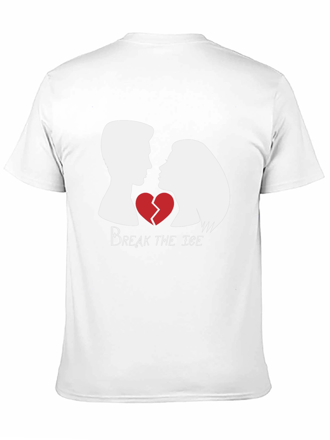 Black Break the Ice Graphic Tee - Couple's Heart Shirt view 11