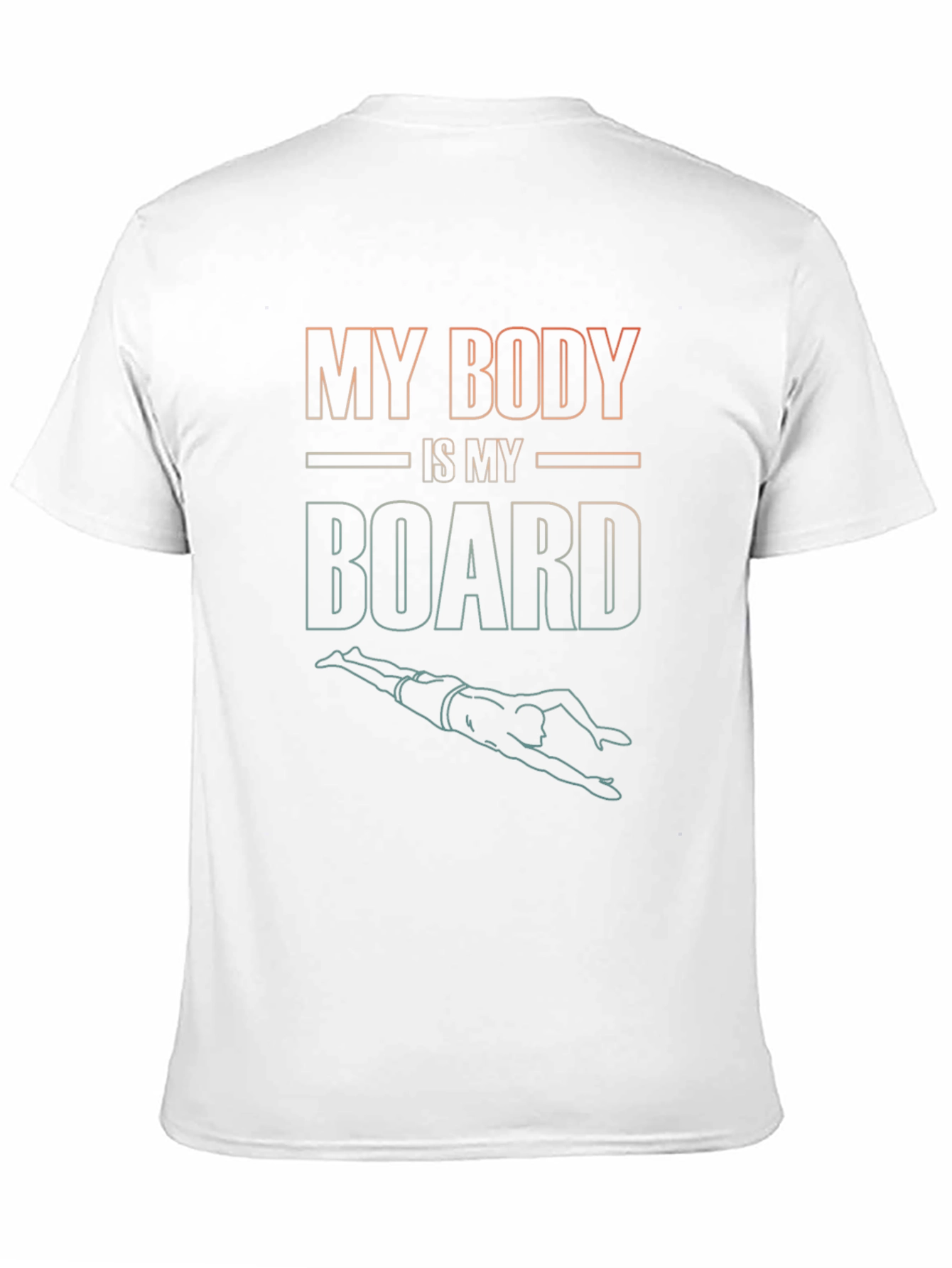 Black My Body Is My Board T-Shirt - Swimmer Tee view 11