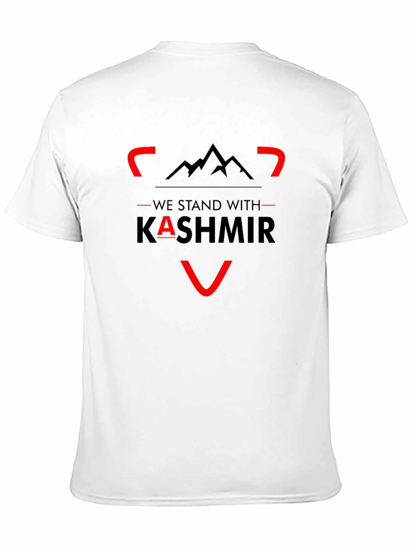 Black We Stand With Kashmir Graphic Tee view 11