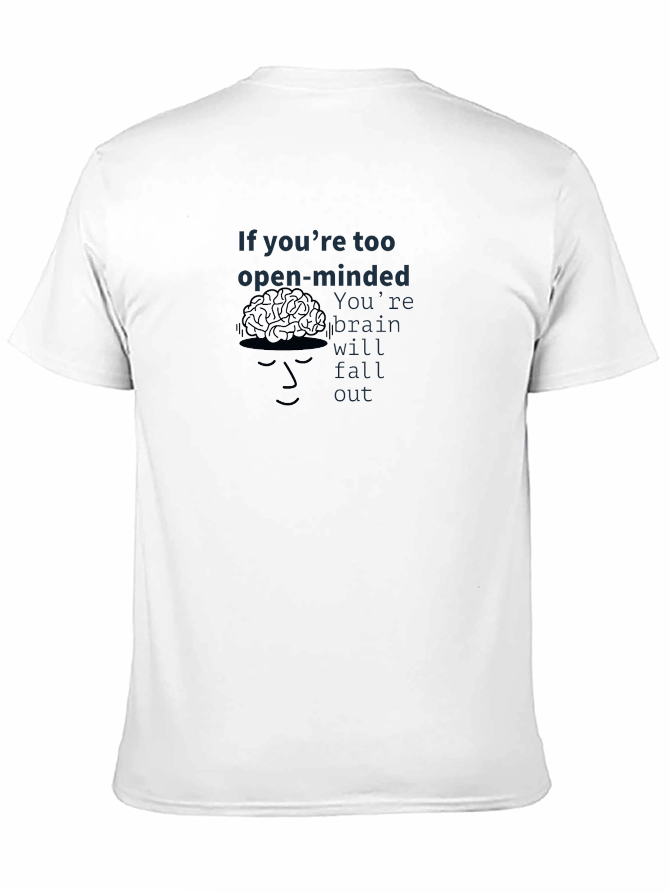 Black Open-Minded Brain Humor Graphic Tee view 11