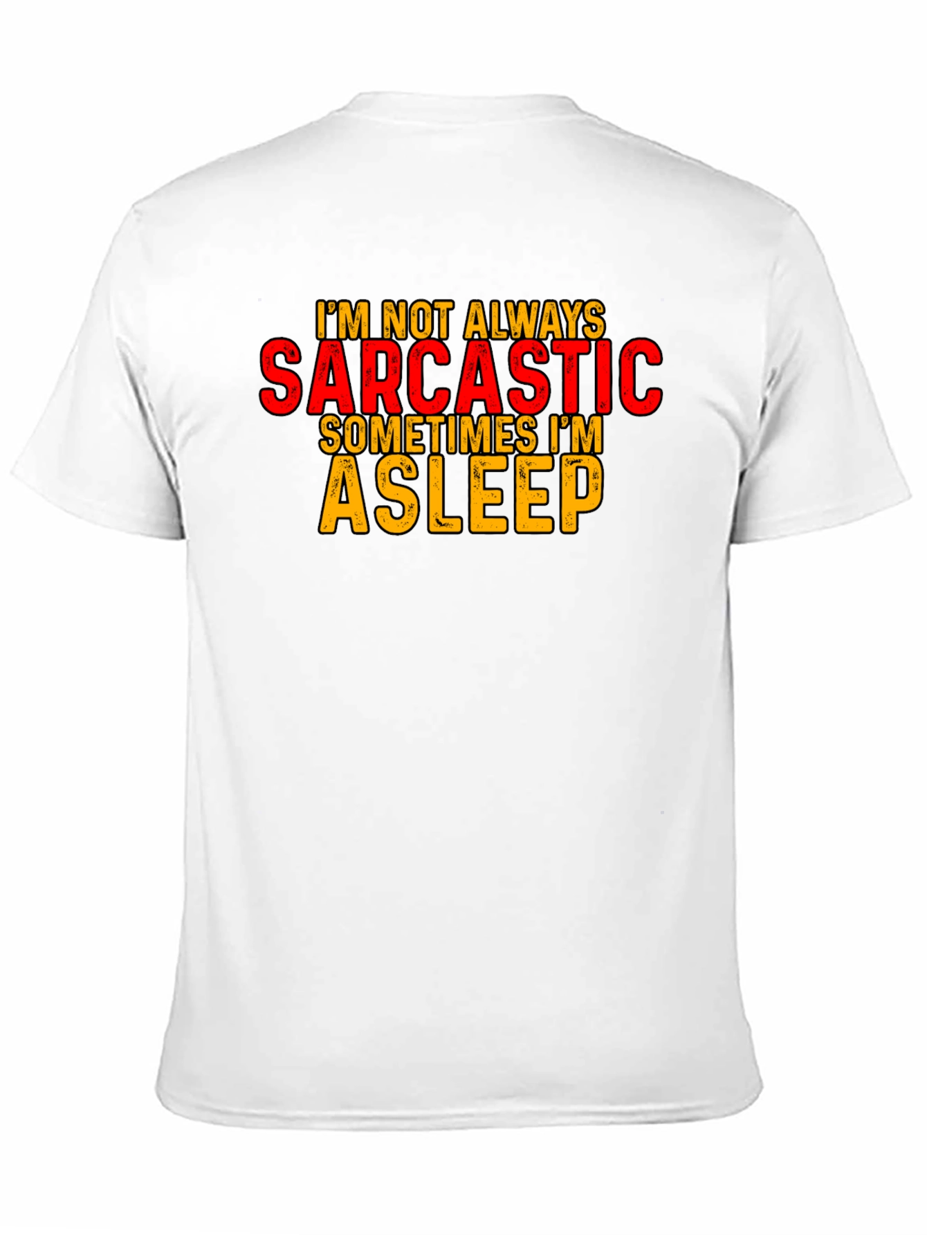 Black Sarcastic/Asleep Graphic T-Shirt view 11