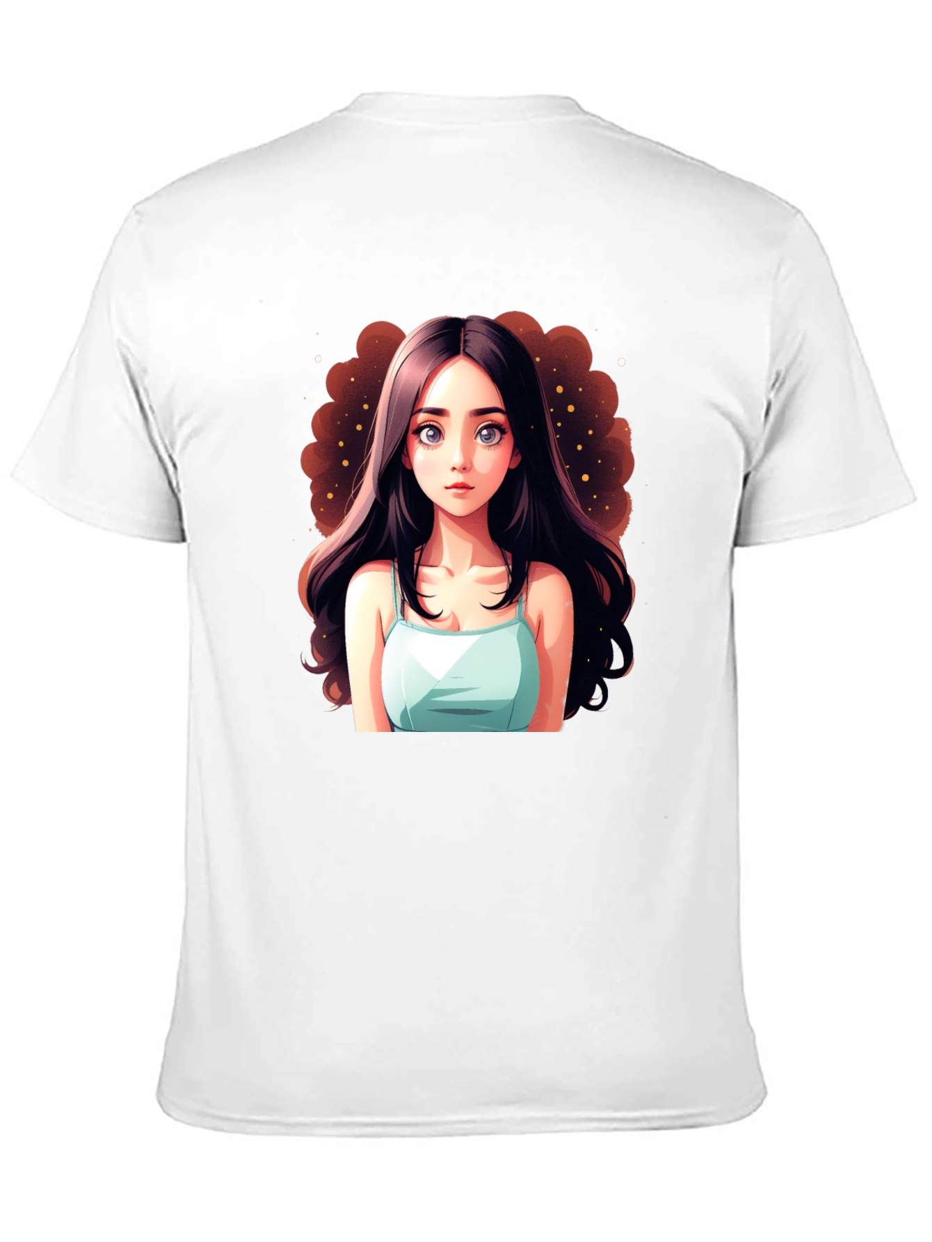 Black Anime Girl Graphic Black T-Shirt view 11