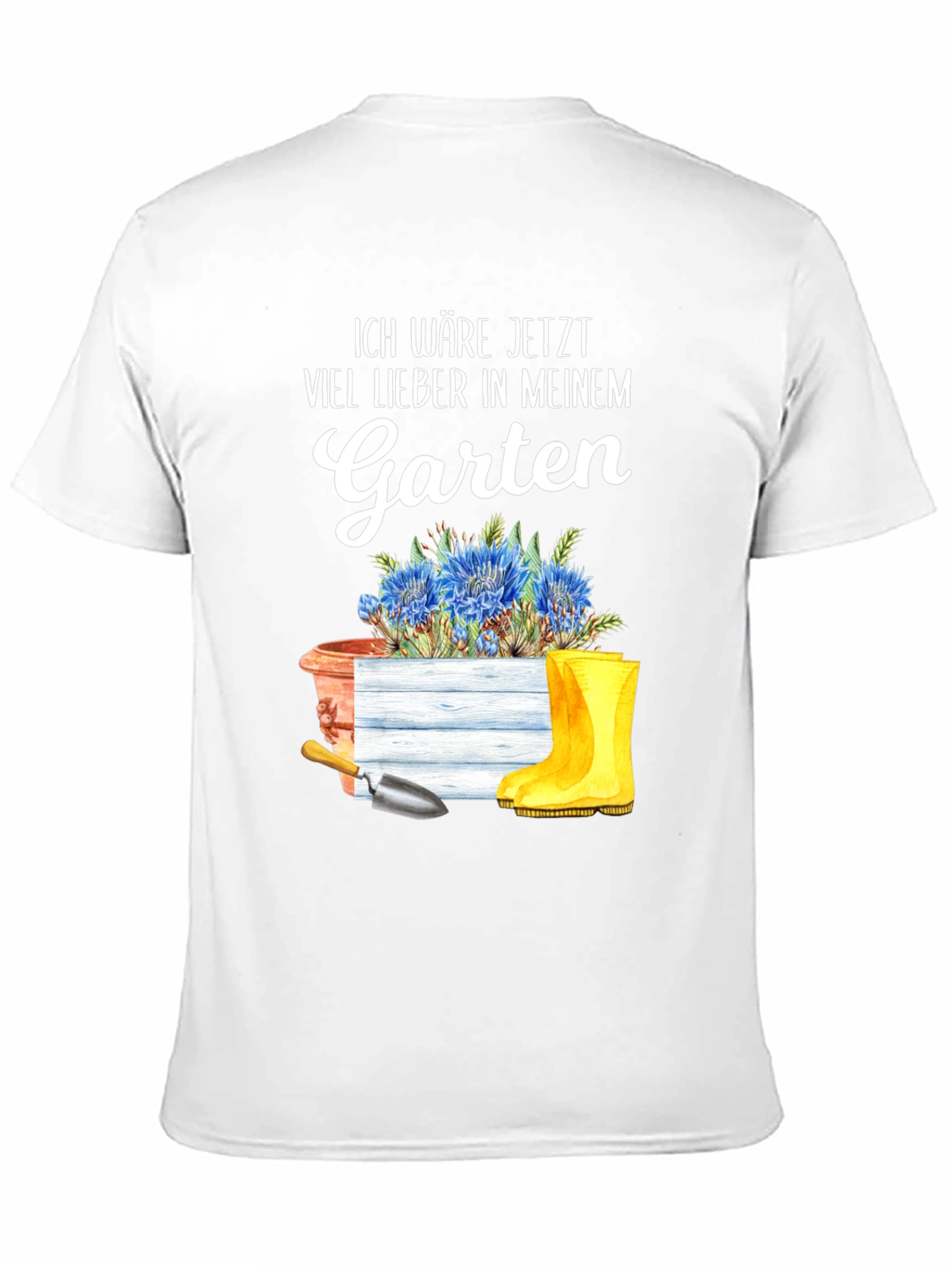 Black Gardening Enthusiast T-Shirt - "I'd Rather Be In My Garden" view 11
