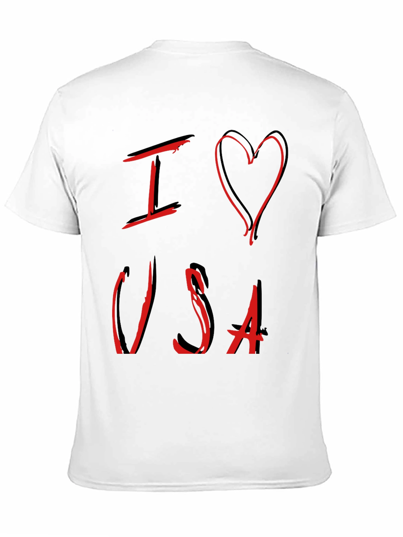 Black I Love USA Graphic Tee - Patriotic Design view 11