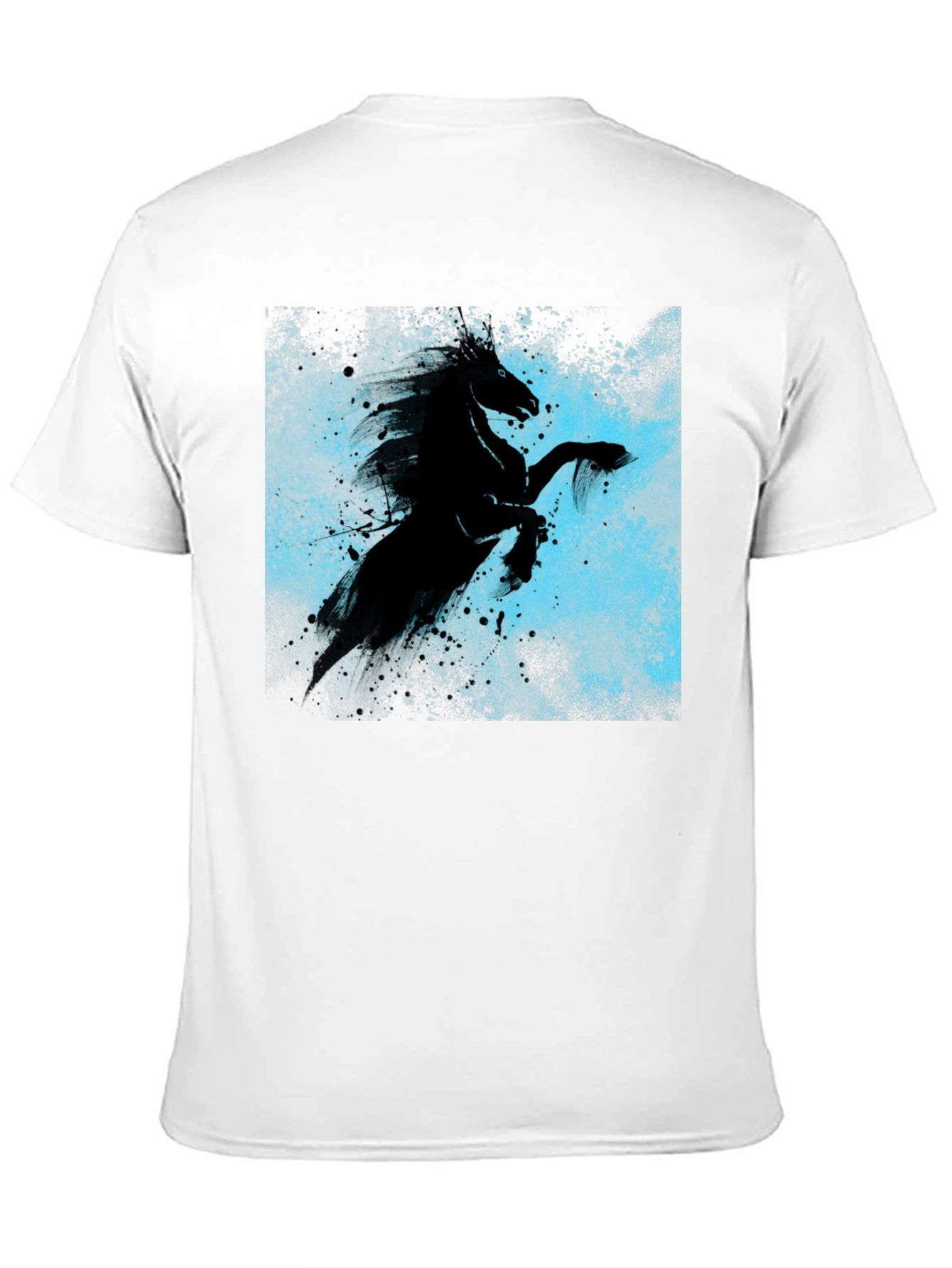 Black Black Horse Graphic Tee - Unique Style view 11