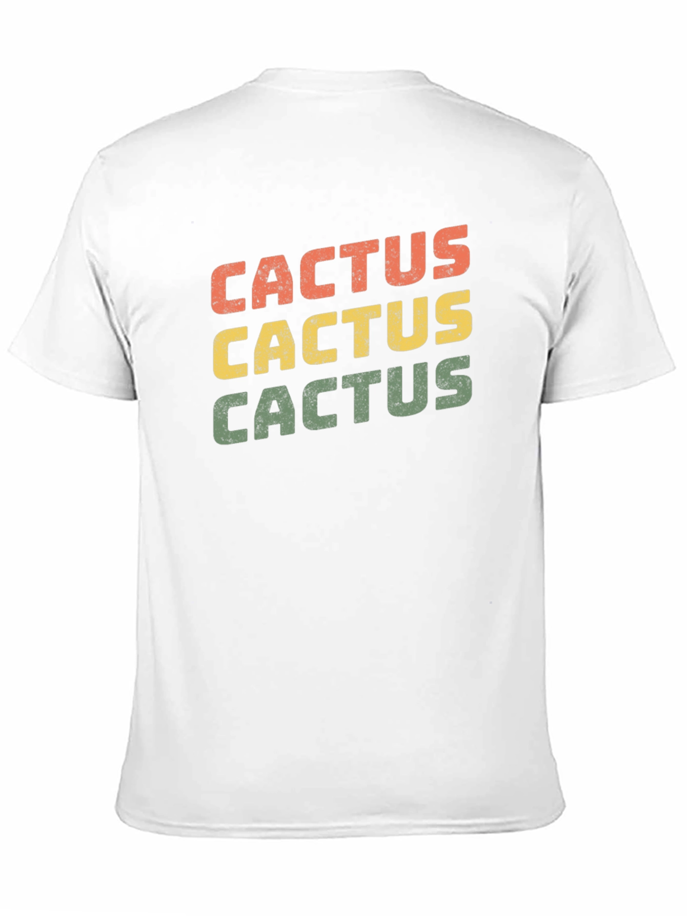 Black Retro Cactus T-Shirt - Black Cotton Tee view 11
