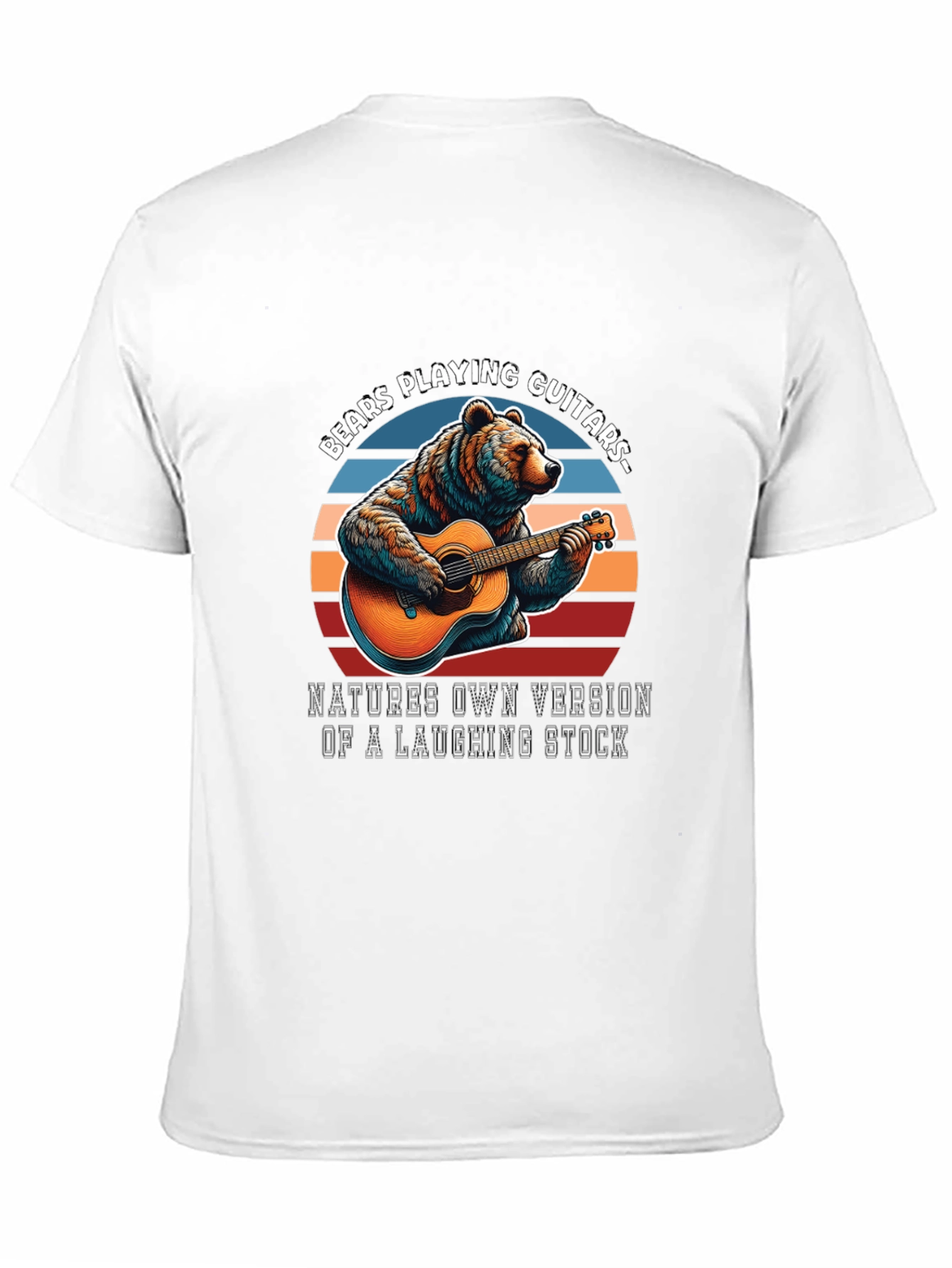Black Bears Playing Guitars Graphic T-Shirt view 11