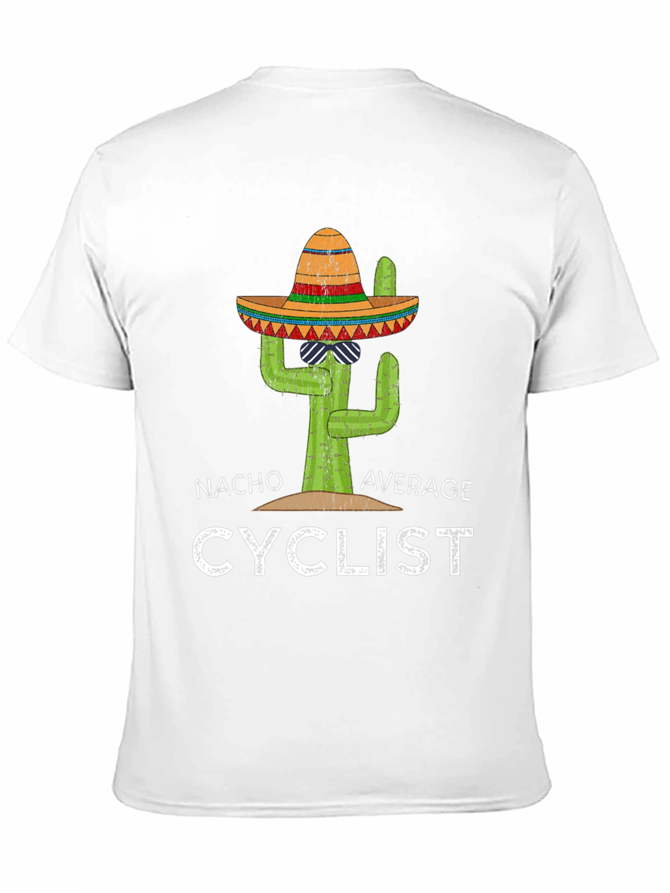 Black Nacho Average Cyclist T-Shirt Funny Cactus Sombrero Tee view 11
