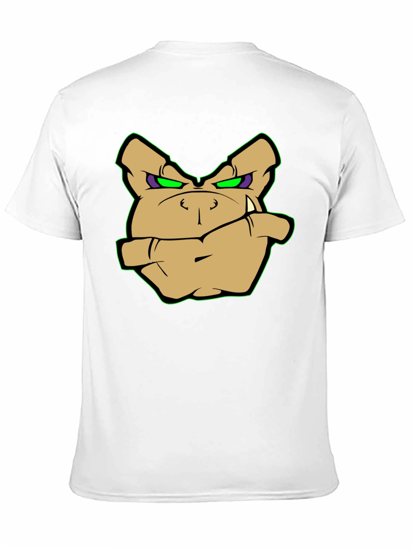 Black Cartoon Monster Graphic Print Black T-Shirt view 11