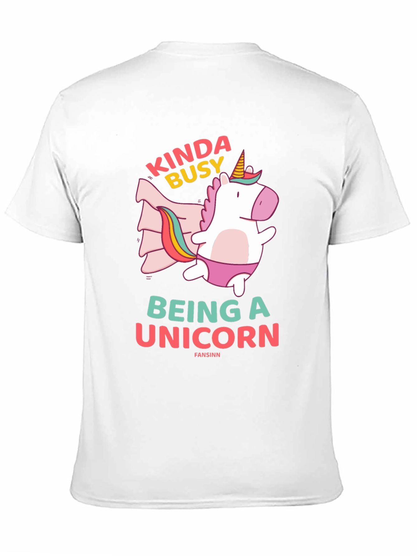 Black Kinda Busy Being A Unicorn Black T-Shirt view 11