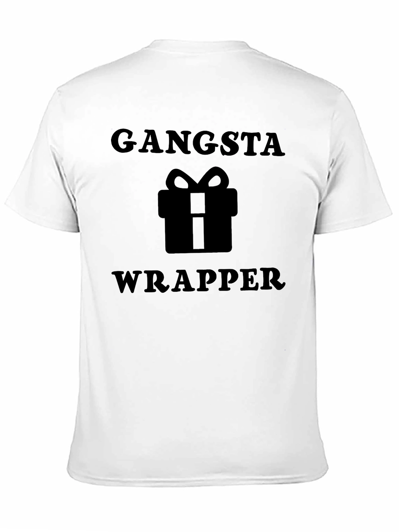 Black Gangsta Wrapper Gift Graphic T-Shirt view 11