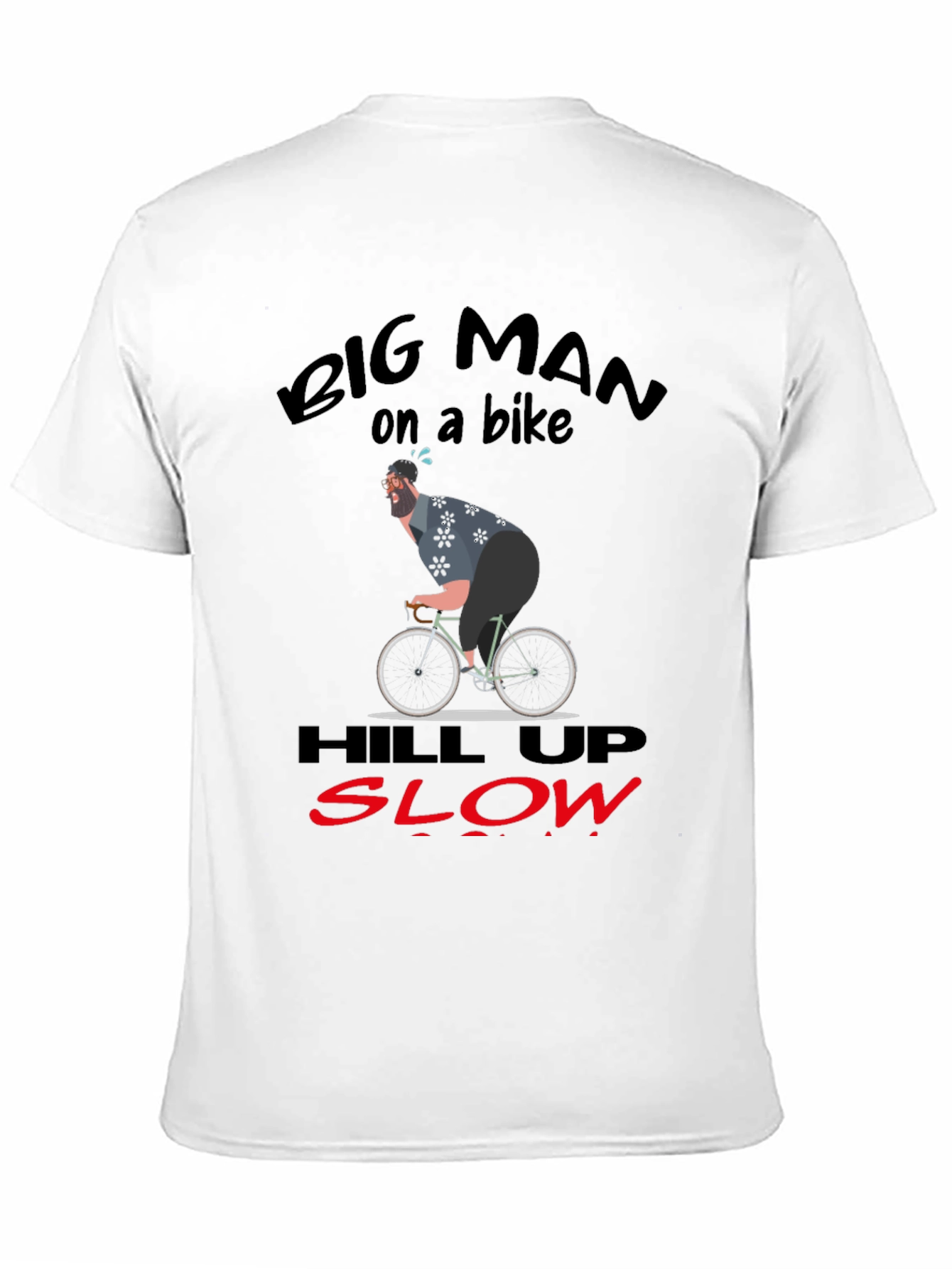 Black Big Man On A Bike Graphic T-Shirt view 11