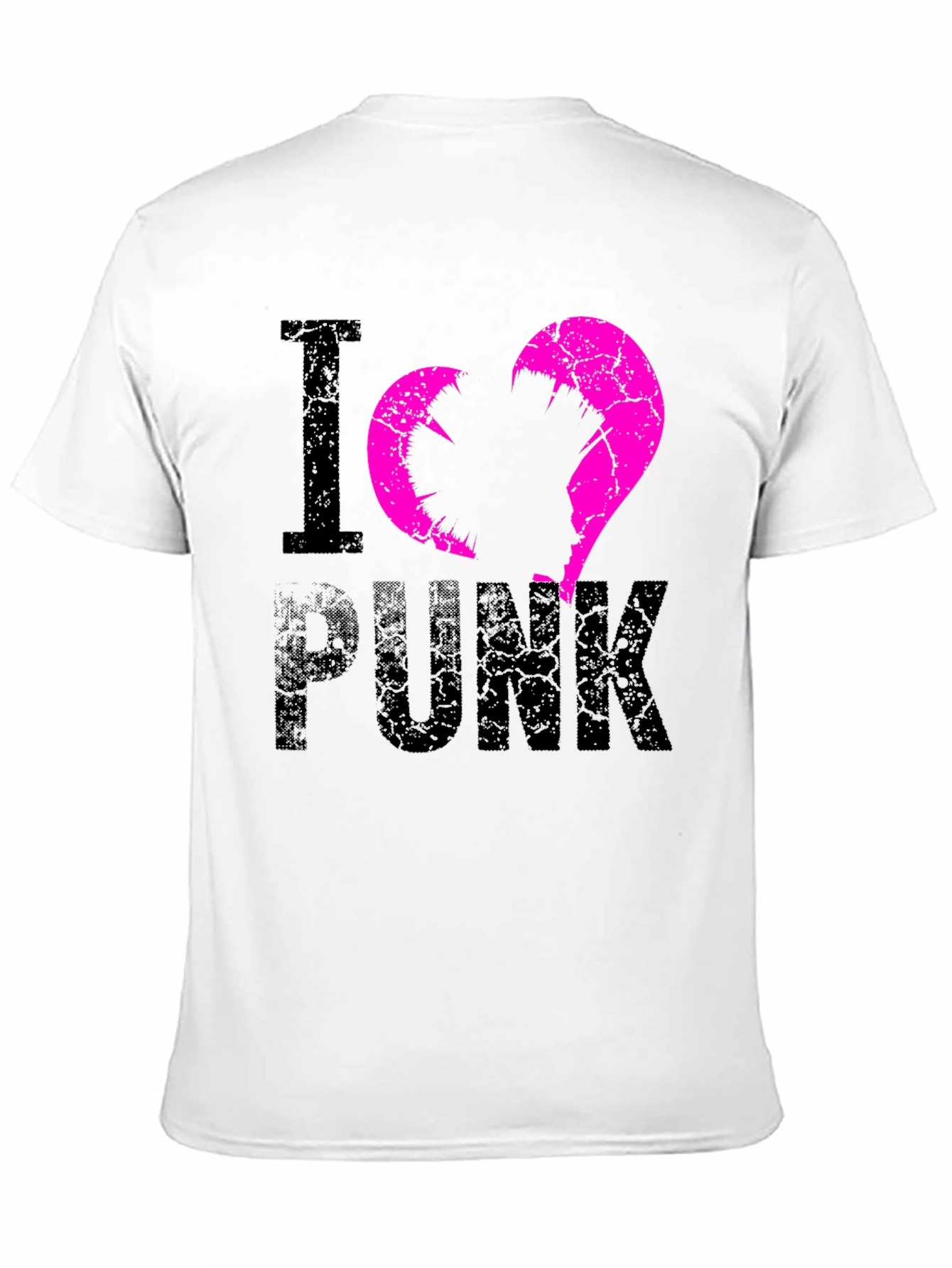 Black I Love Punk Graphic Tee - Edgy Streetwear view 11