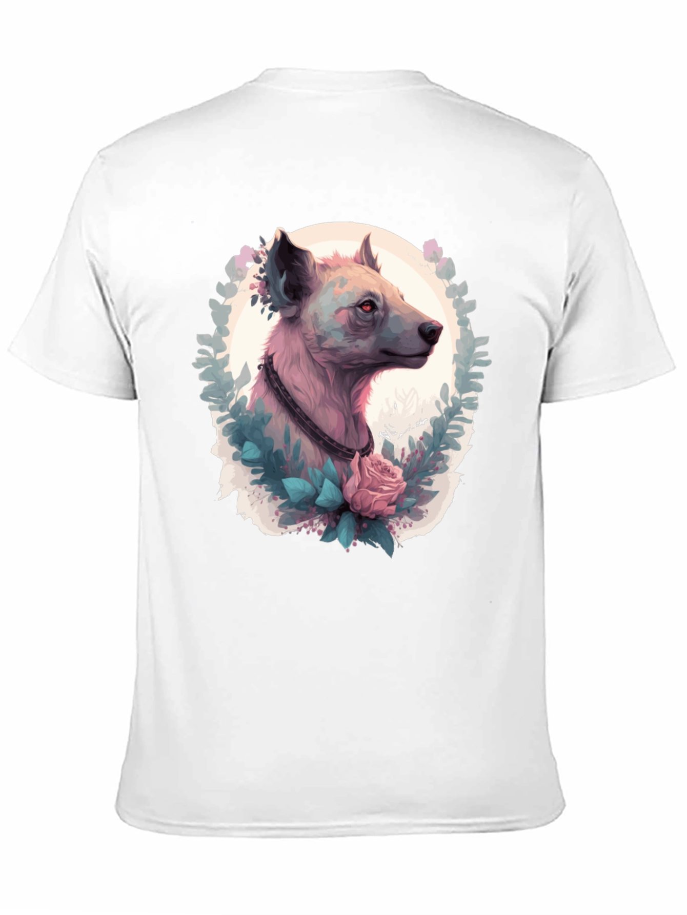 Black Hyena Portrait T-Shirt - Unique Animal Graphic Tee view 11