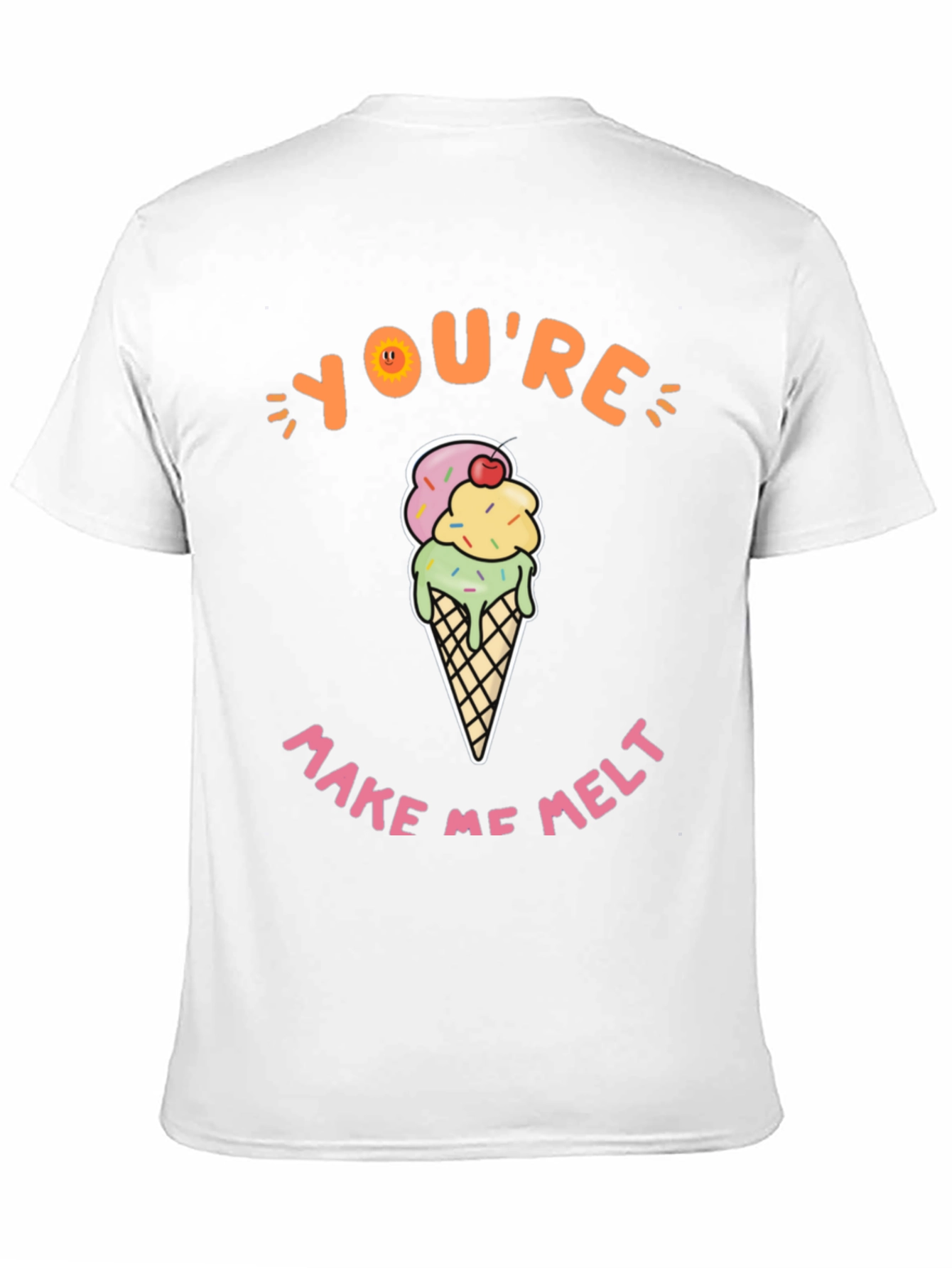 Black You're Make Me Melt Ice Cream Graphic Tee view 11