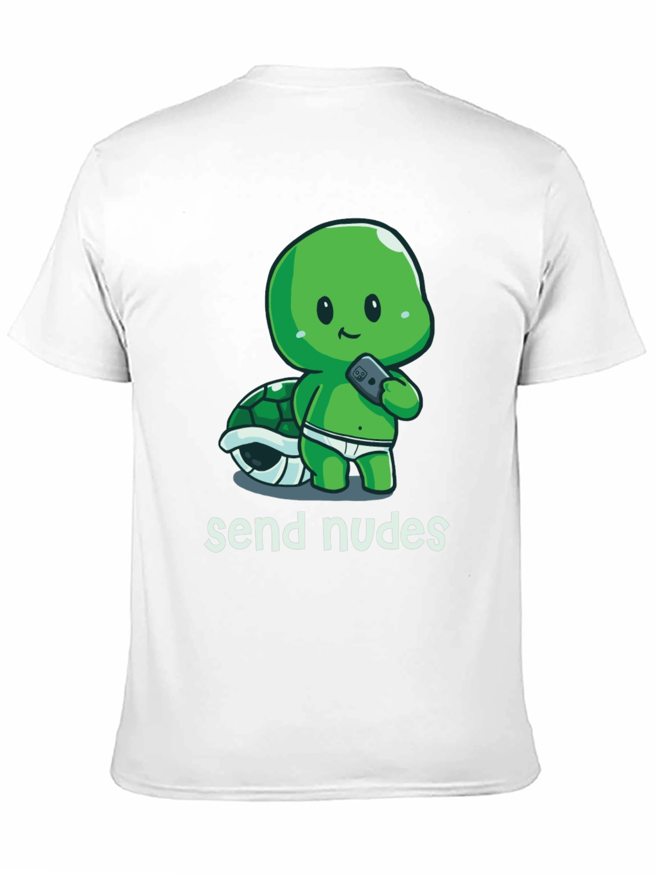 Black Send Nudes Turtle T-Shirt - Funny Graphic Tee view 11