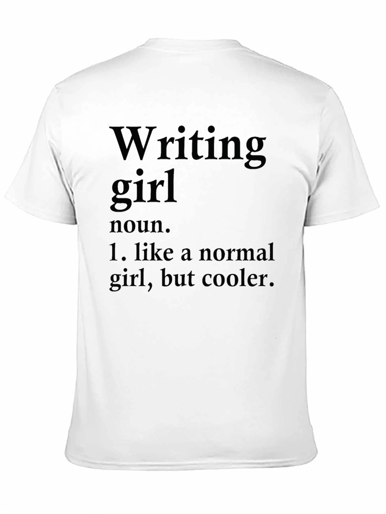 Black Writing Girl Definition T-Shirt view 11